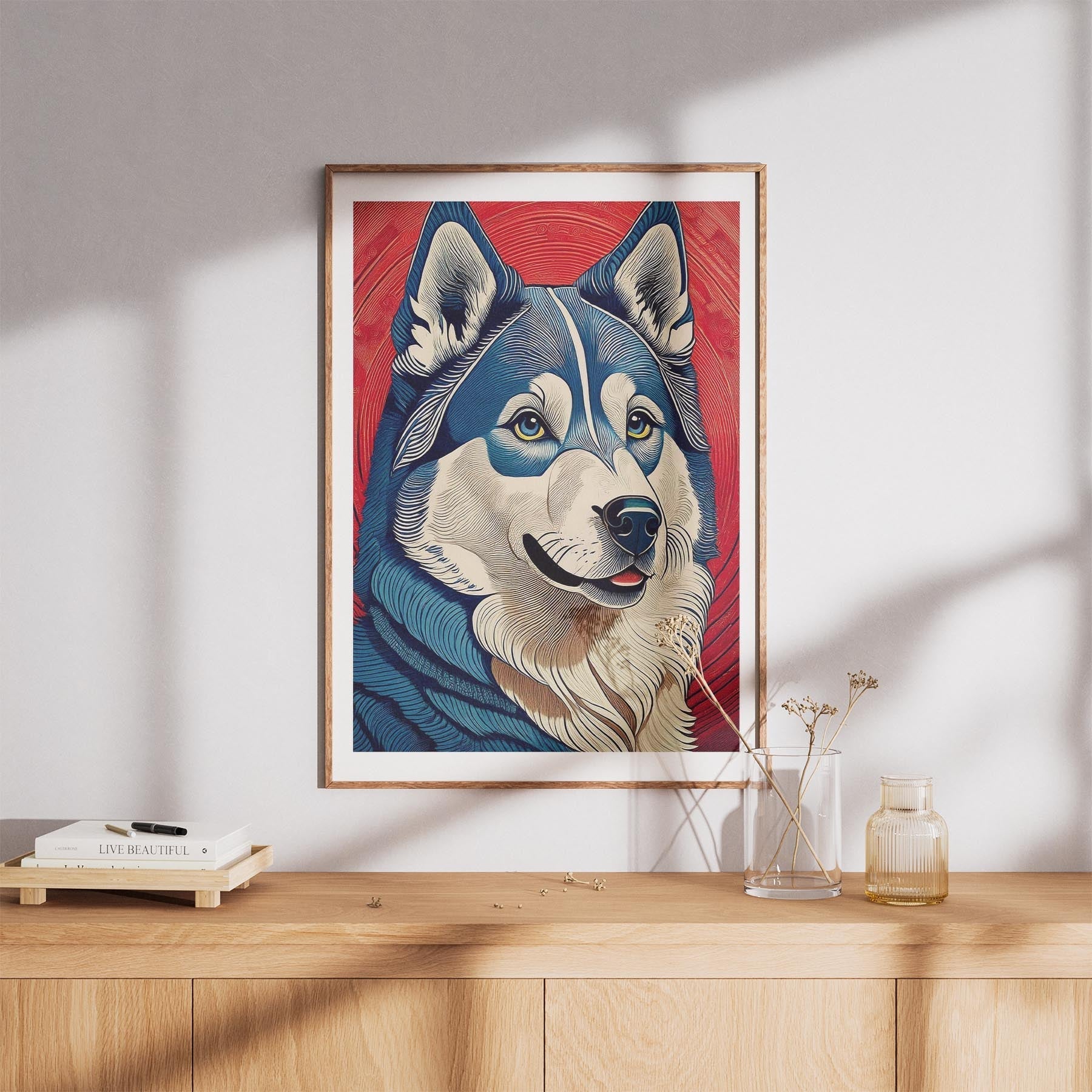 Siberian Husky Hokusai Japanese Inspired Dog Series image 8