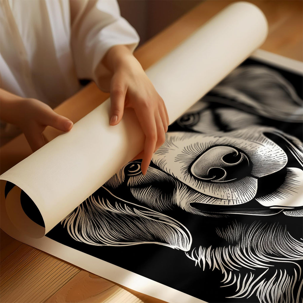 Newfoundland Line Dog Series in Black and White image 1