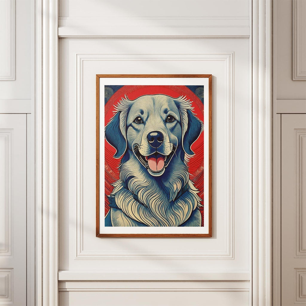 Golden Retriever Hokusai Japanese Inspired Dog Series image 3