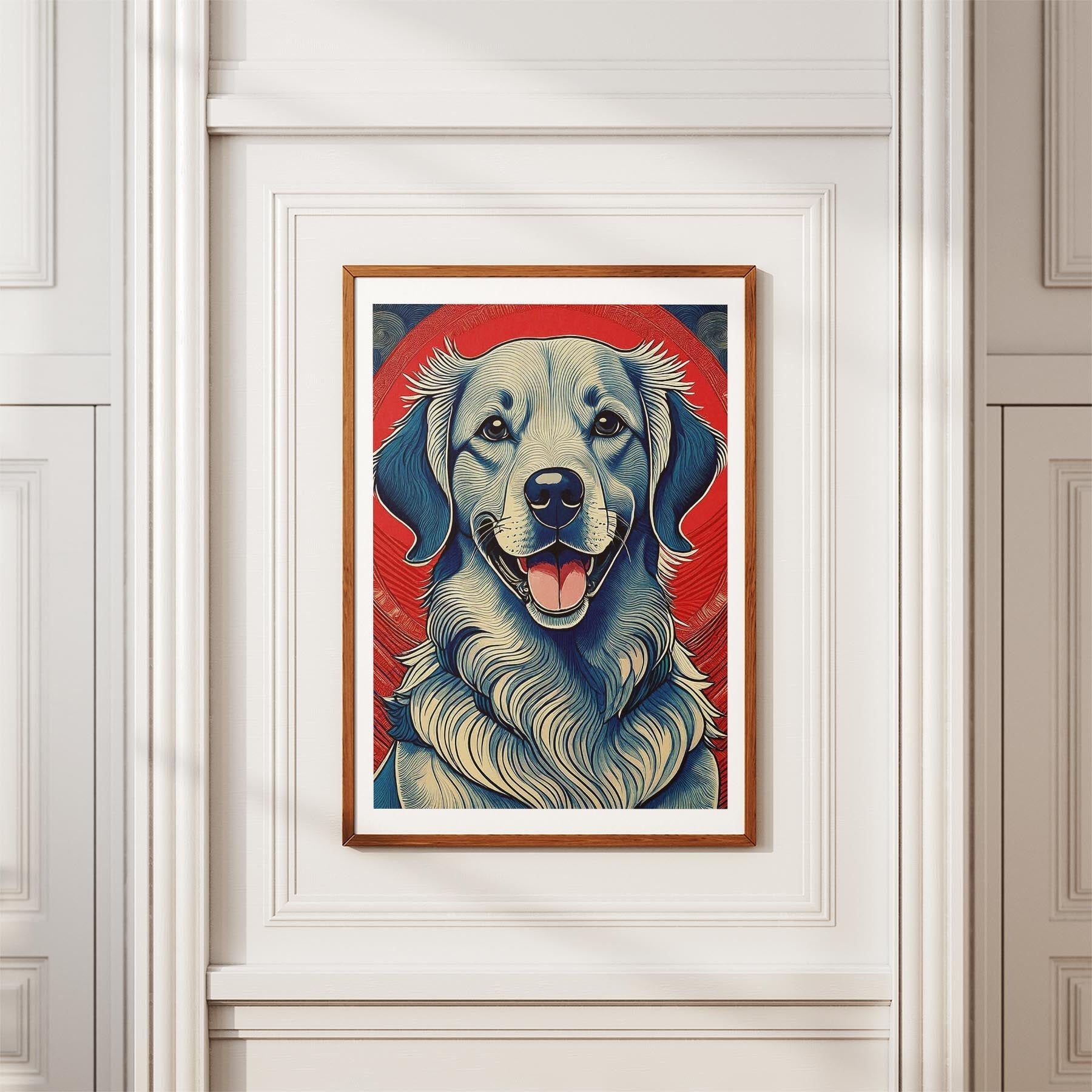 Golden Retriever Hokusai Japanese Inspired Dog Series image 3