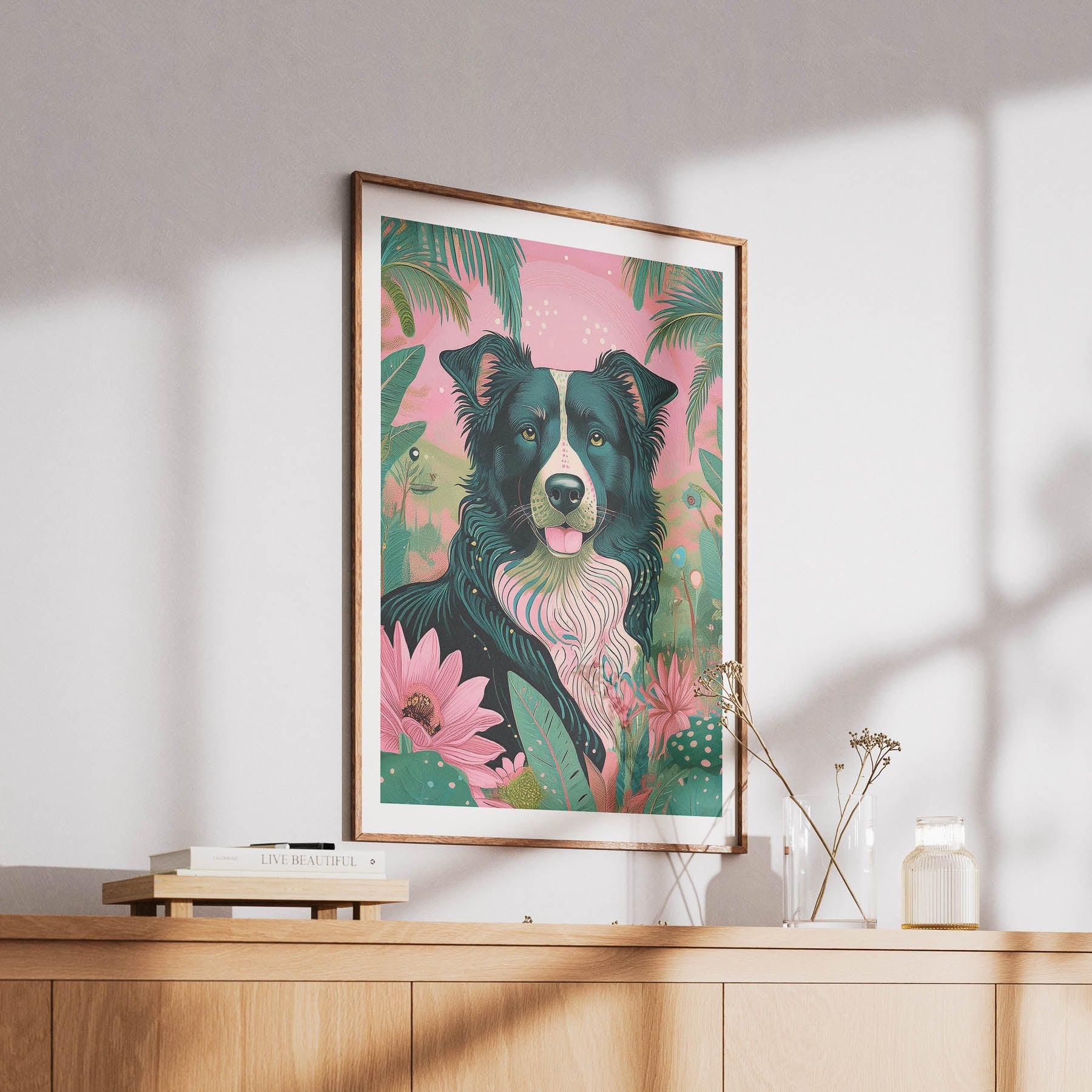 Border Collie Flowery Dog image 6