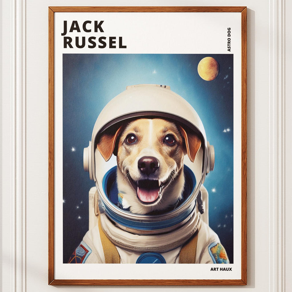 Jack Russell Astronaut Dog Series with Text Astro Dog image 10