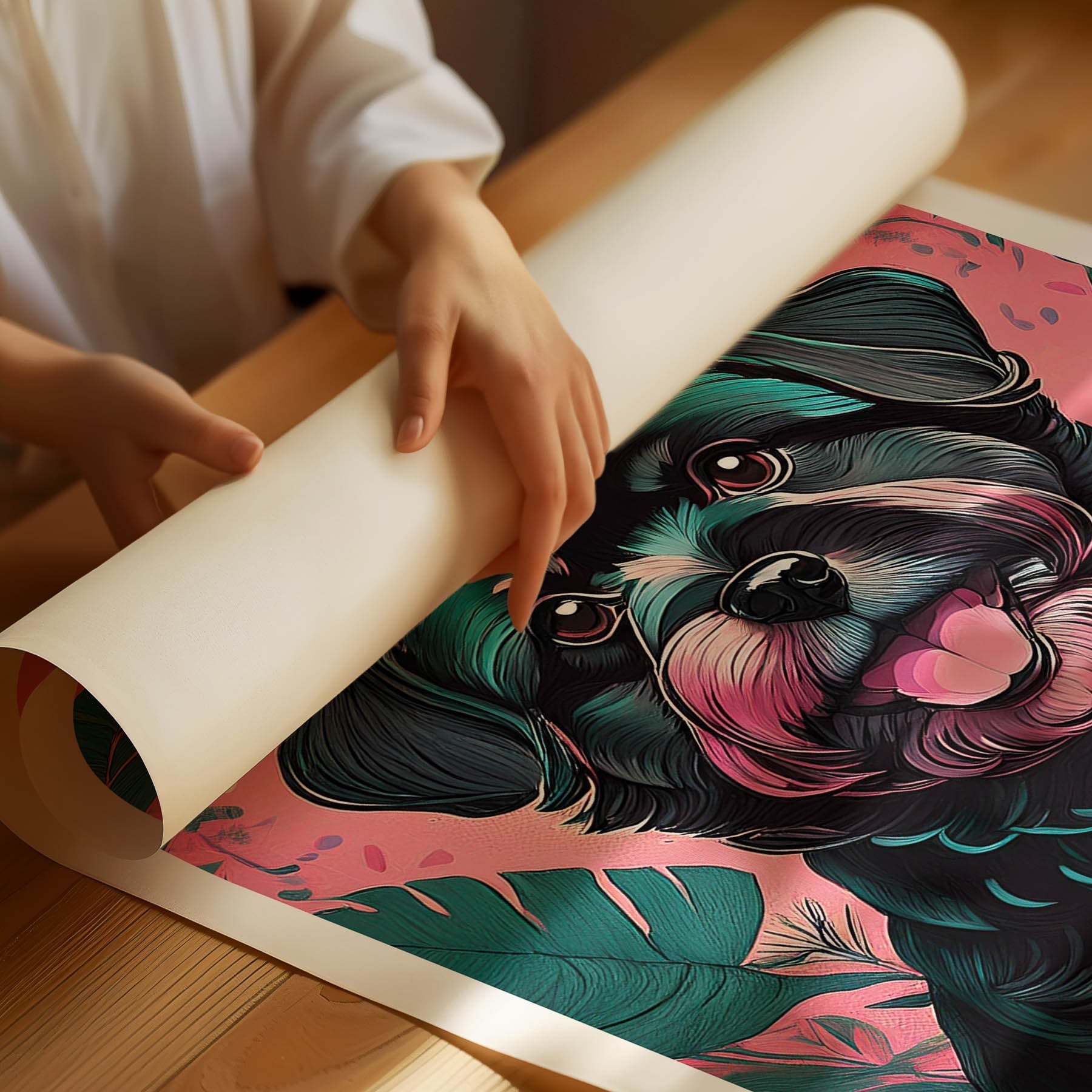 Pomapoo Flowery Dog image 1