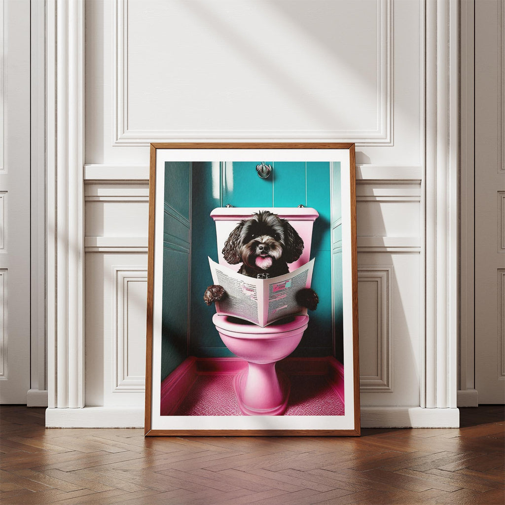 Bichon Frise Toilet Dogs PInk and Turquise image 4