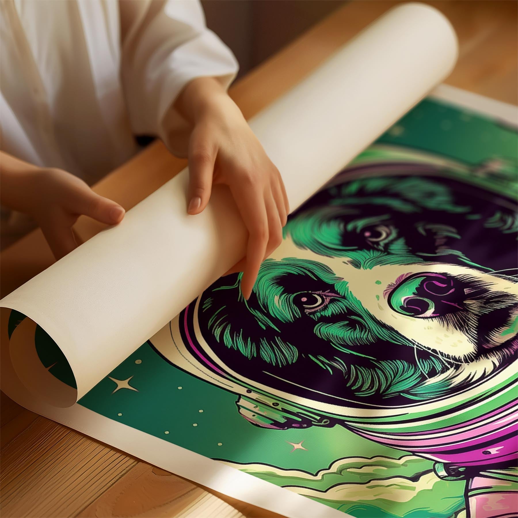 Border Collie Space Dogs Series image 1