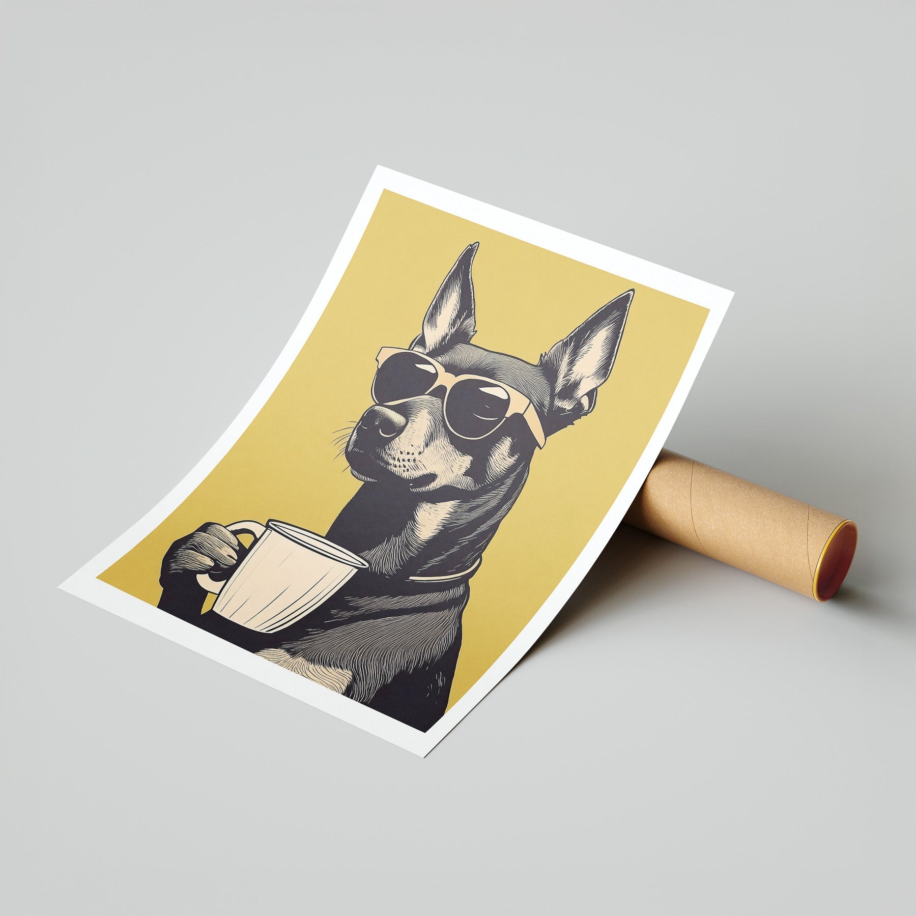 Pinscher Chillin Coffee Dog image 7