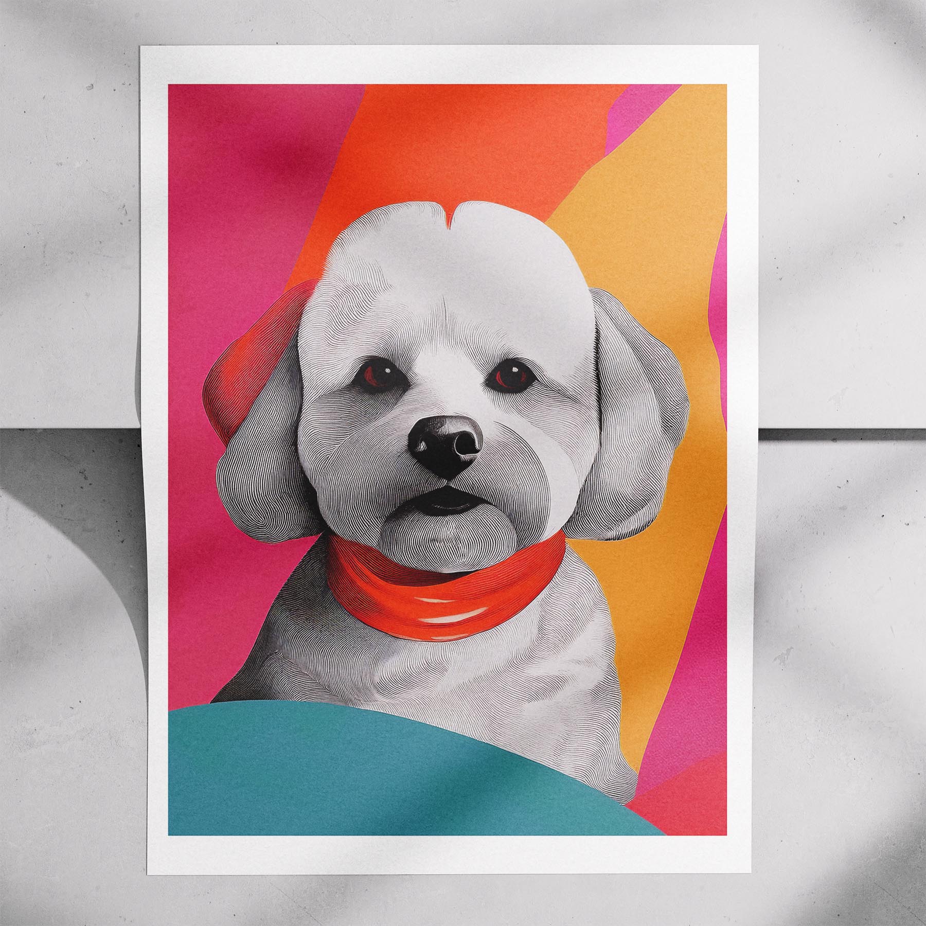 Bichon Frise Modern Pop Dog Series image 7