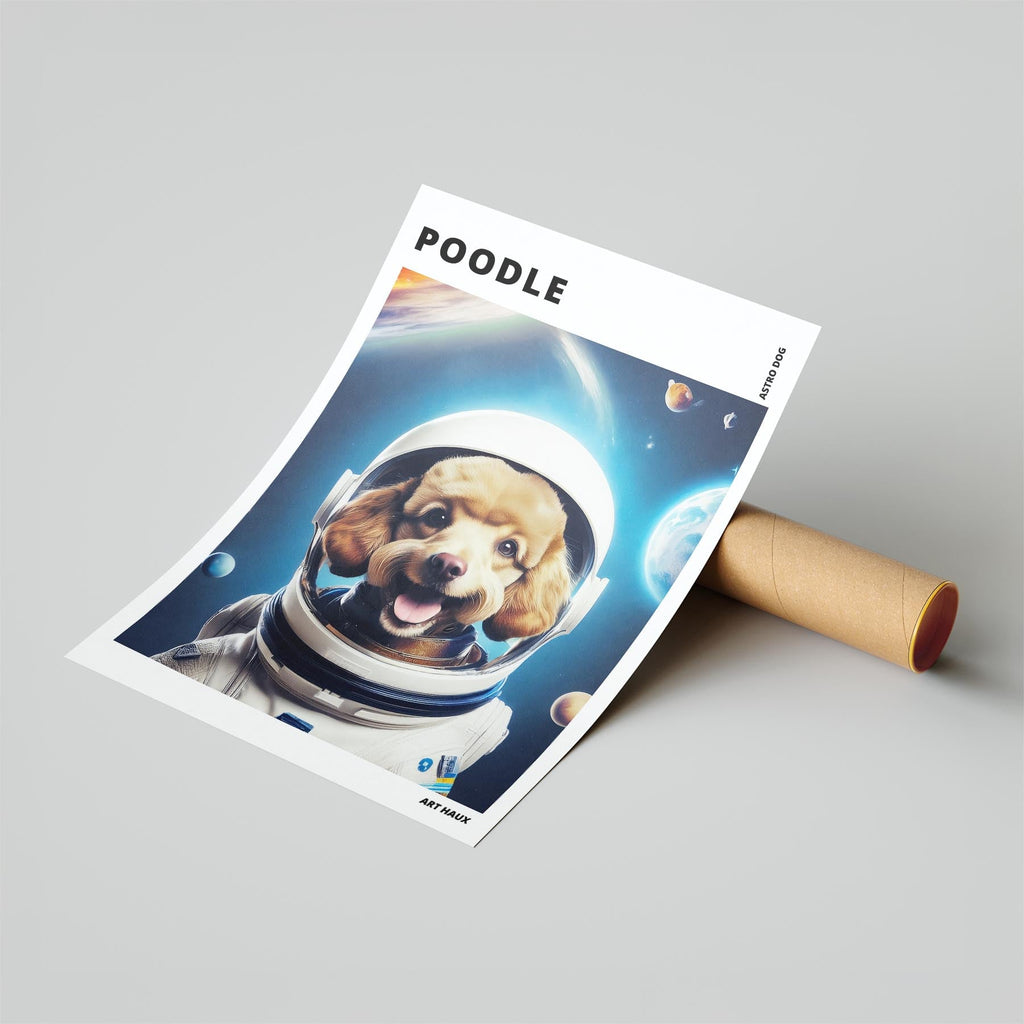 Poodle Astronaut Dog Series with Text Astro Dog image 6