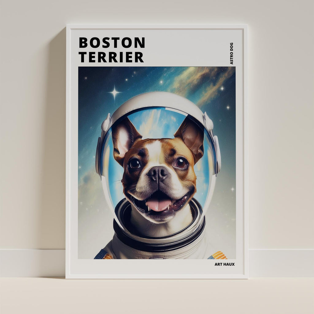 Boston Terrier Astronaut Dog Series with Text Astro Dog image 9