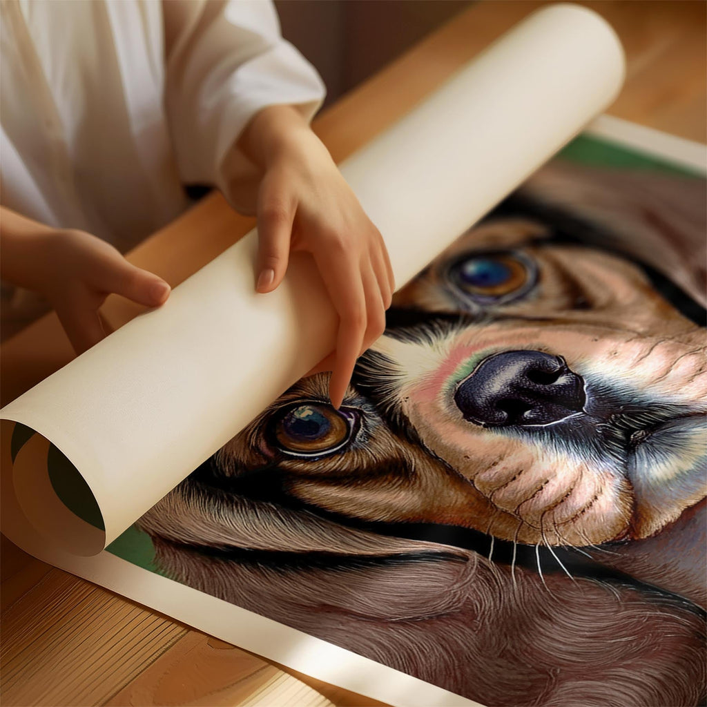 Cavalier Spaniel Green Painted Series image 1