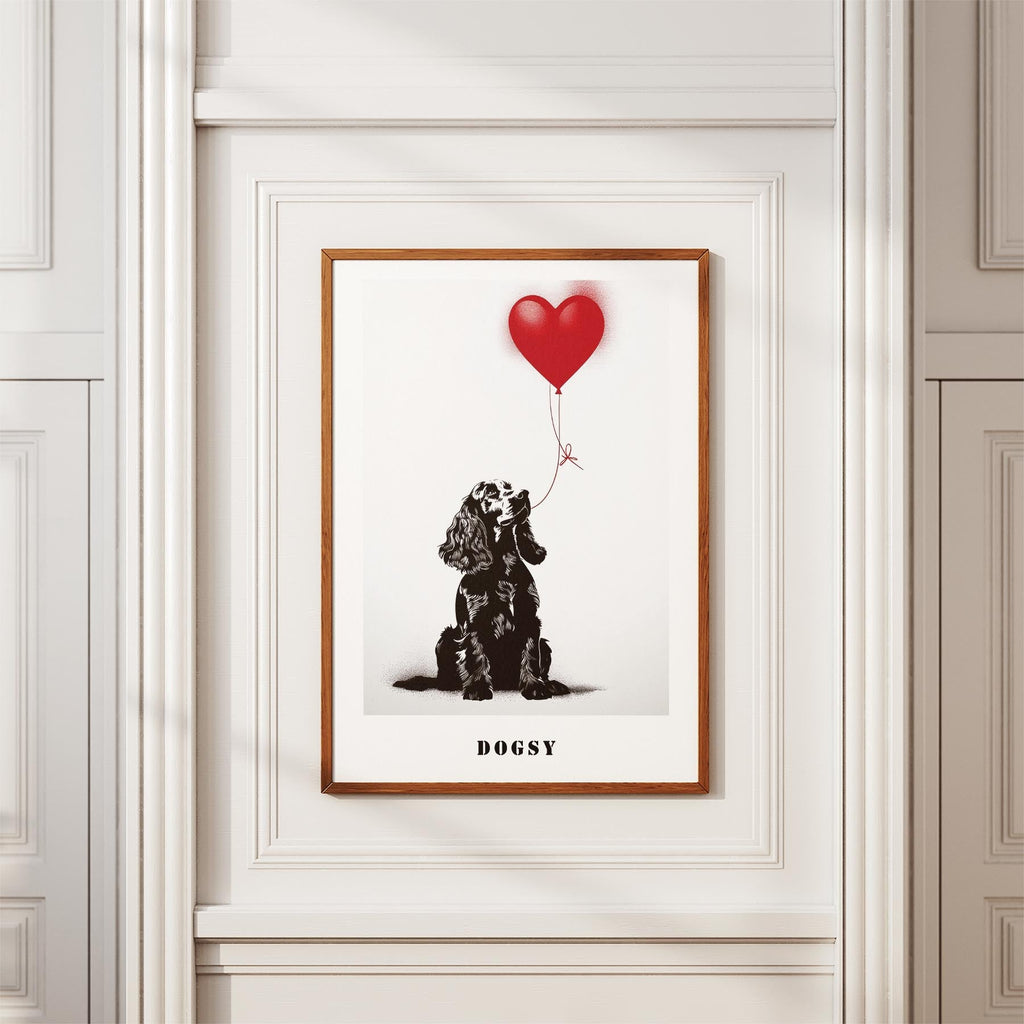Cocker Spaniel DOGSY Series inspired by the Art of Banksy with text Dogsy image 3