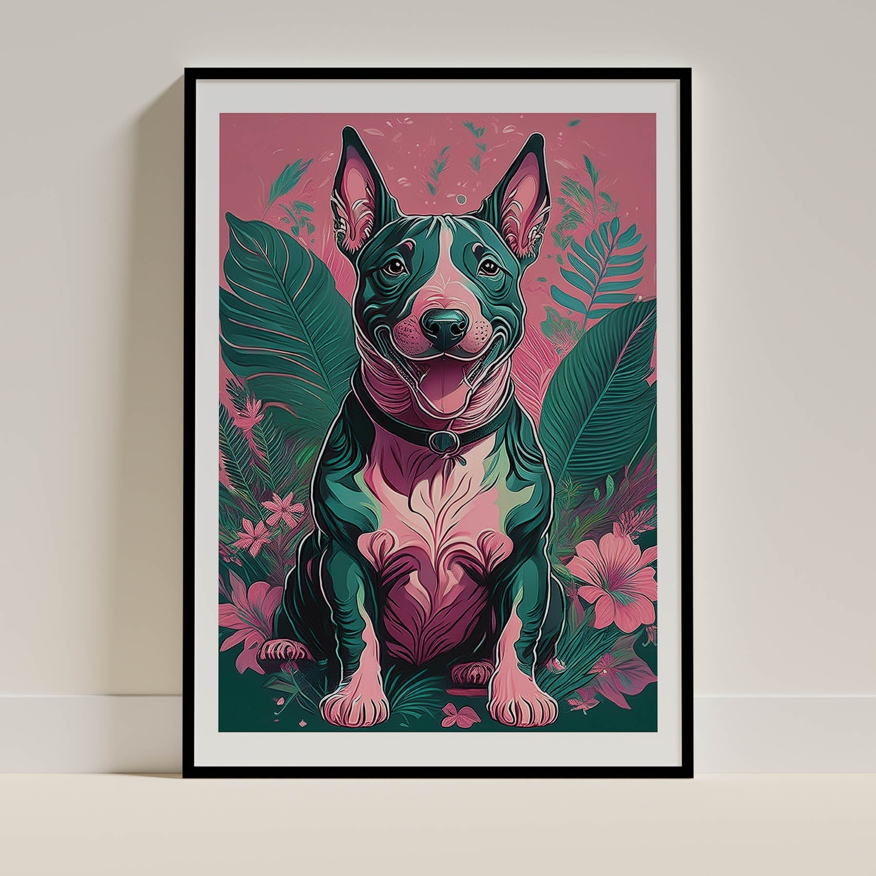 Bull Terrier Flowery Dog image 0