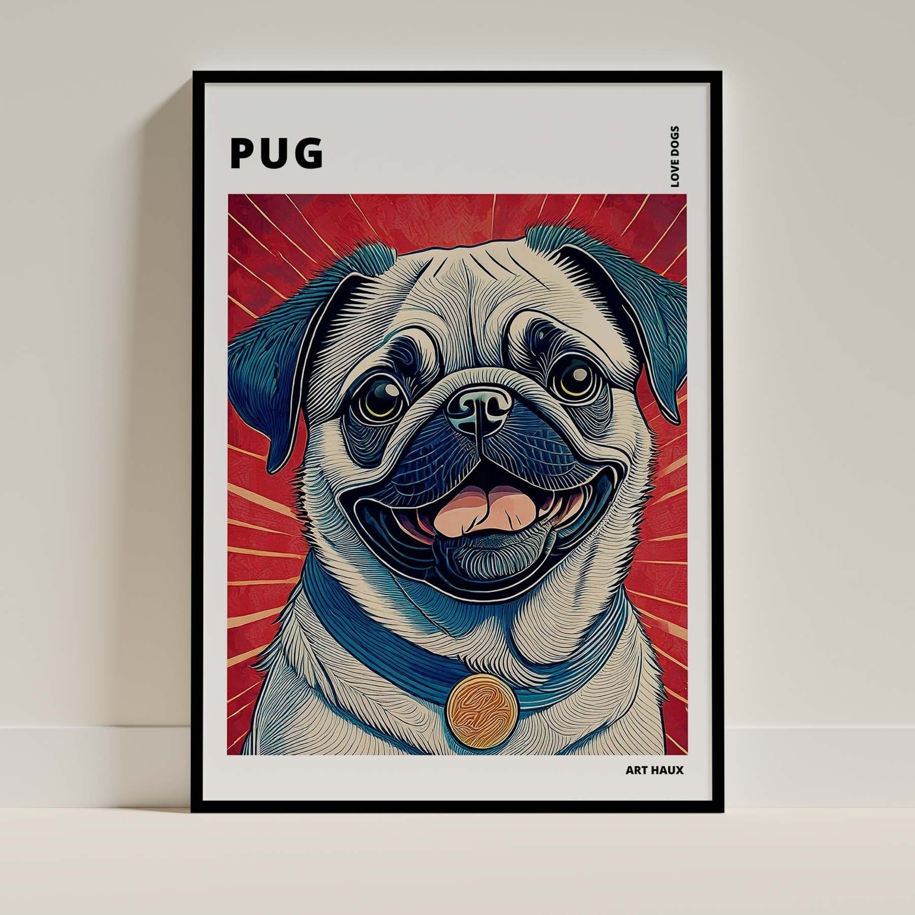 Pug Dog Art Print Unframed Vol 1 | 11 Unique Designs | Wall Art Gift for Dog Lovers - Image 2 | Dogsy & Co
