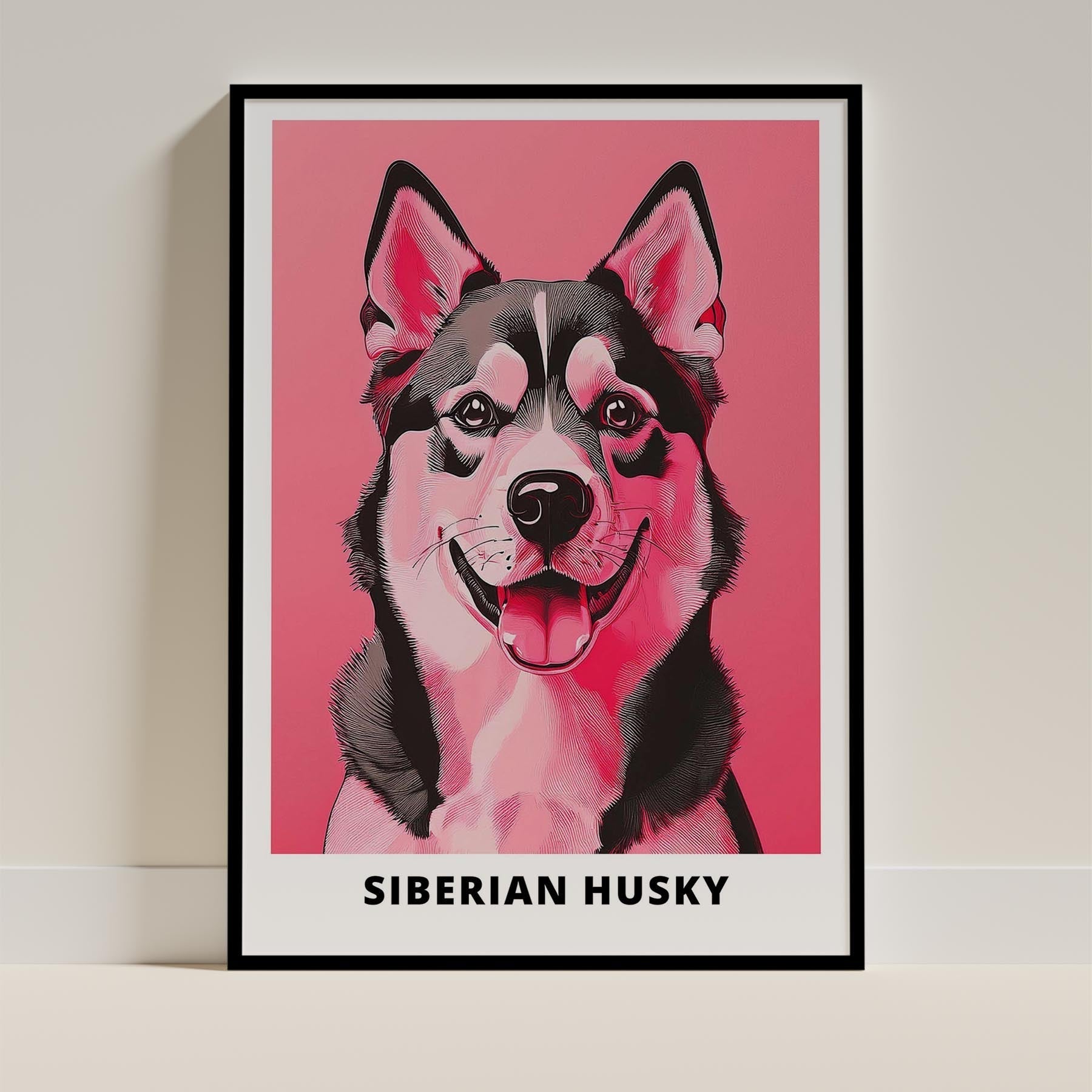 Siberian Husky Pink and Black Dog Series 1 image 0