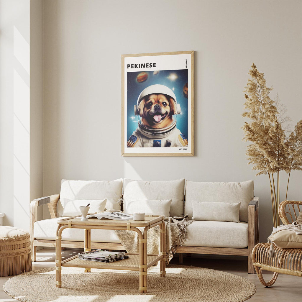 Pekingese Astronaut Dog Series with Text Astro Dog image 2