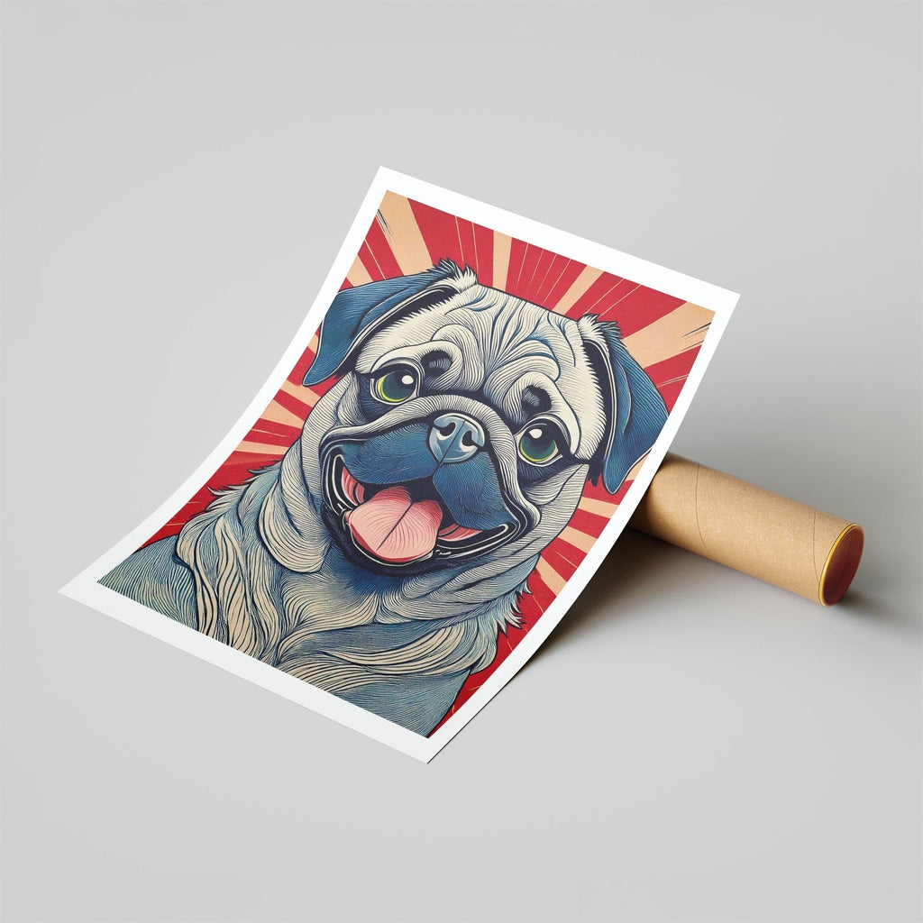 Pug Hokusai Japanese Inspired Dog Series 3 image 6