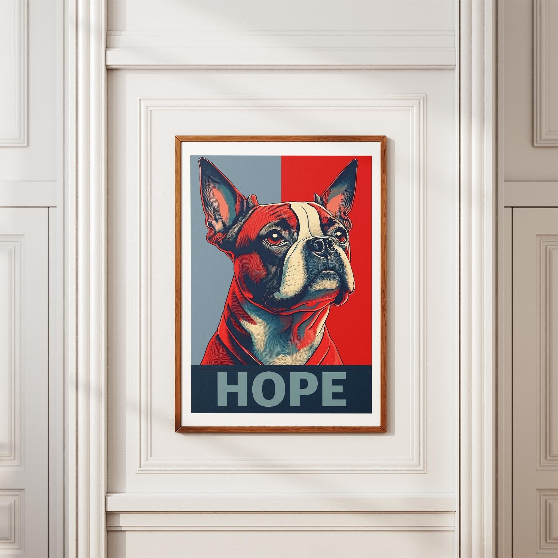 Boston Terrier HOPE Series Inspired by the Obama Poster image 3