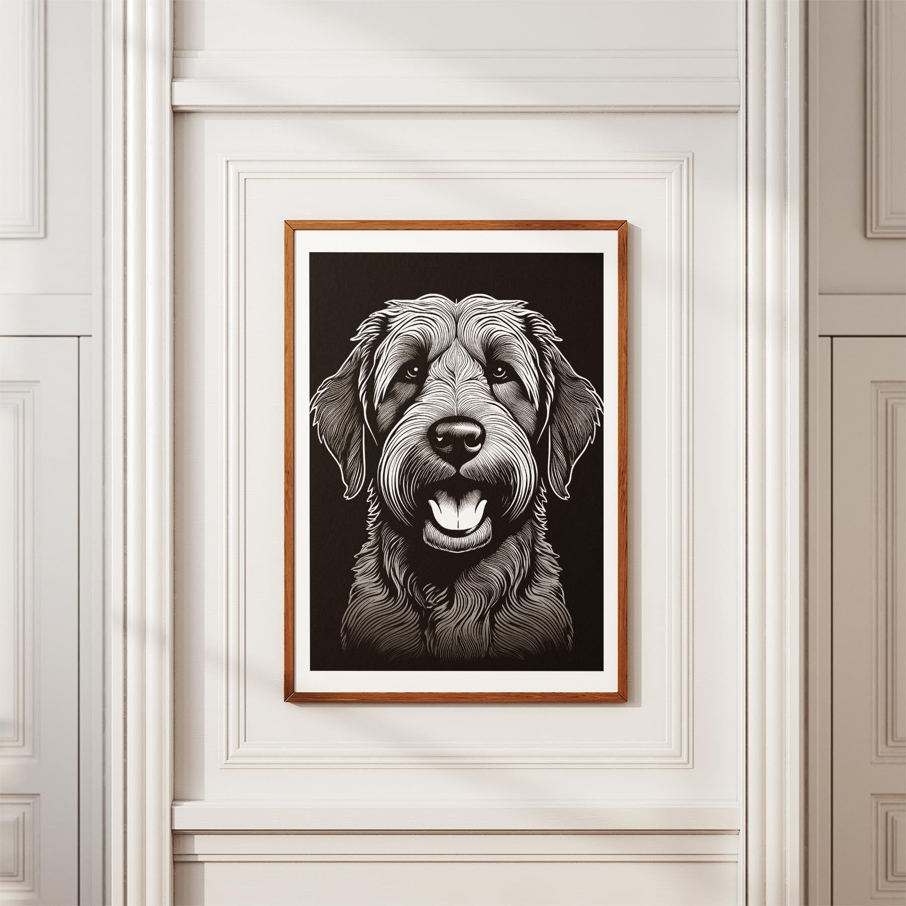 Cobberdog Line Dog Series in Black and White image 2