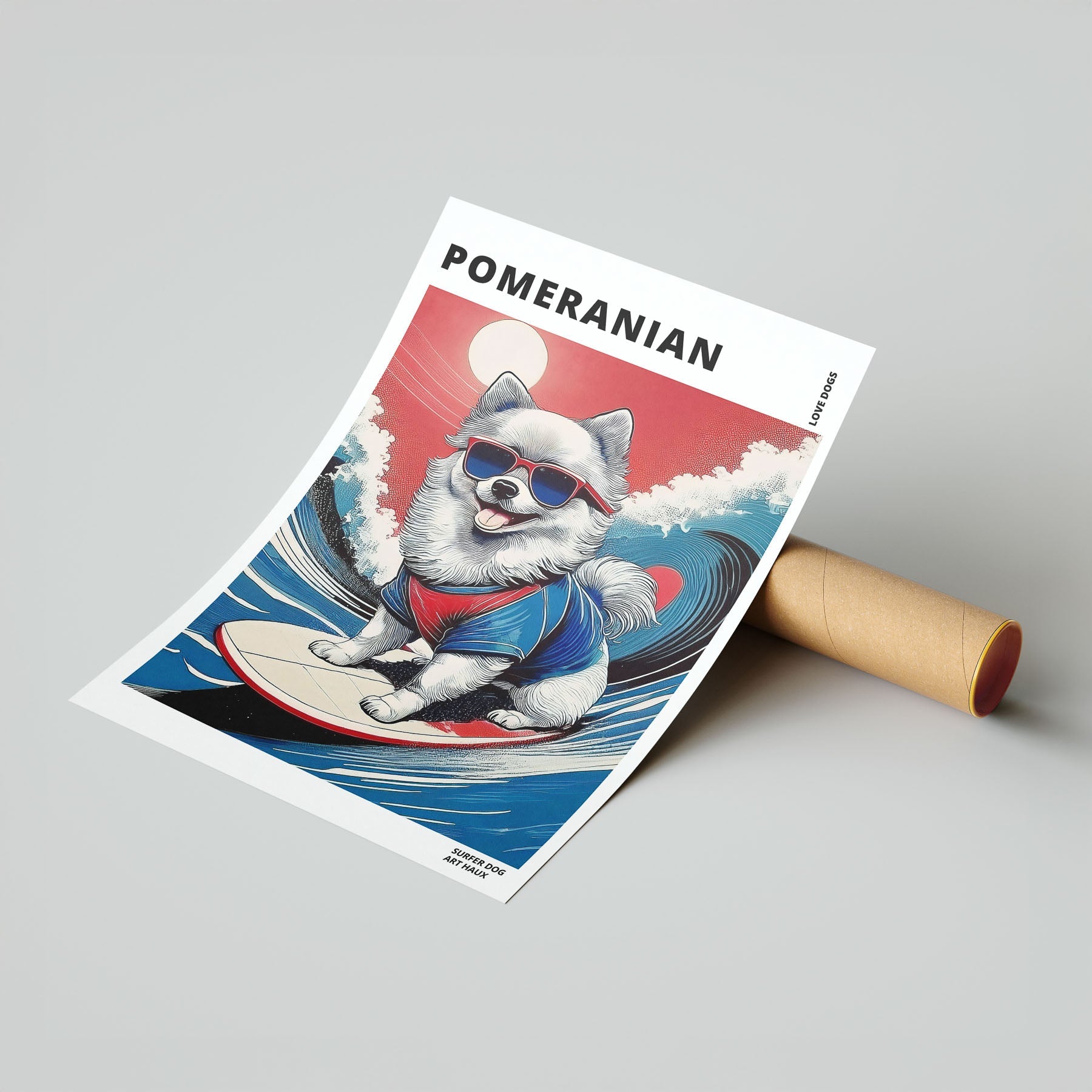 Pomeranian Hokosai Surfer Dogs 1 image 7