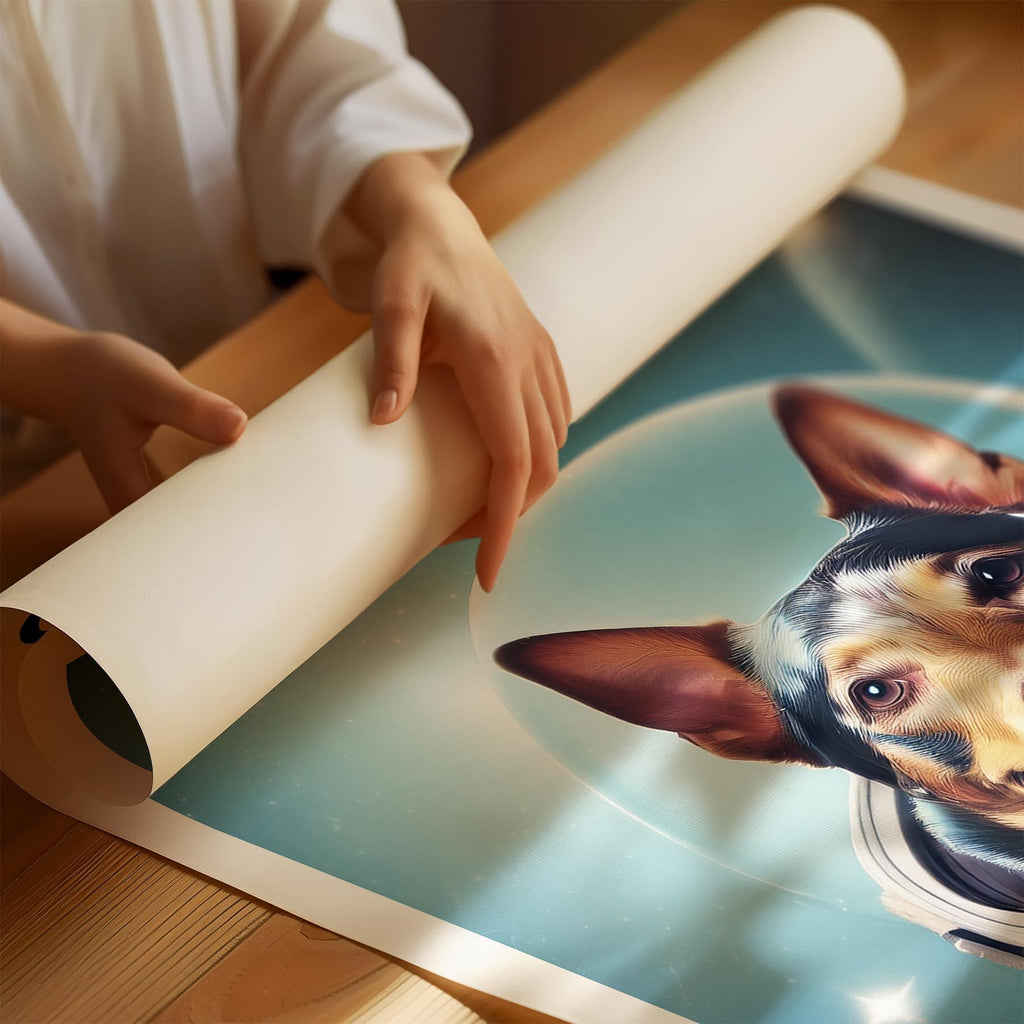 Cattle Dog Astronaut Dog Series with Text Astro Dog image 1