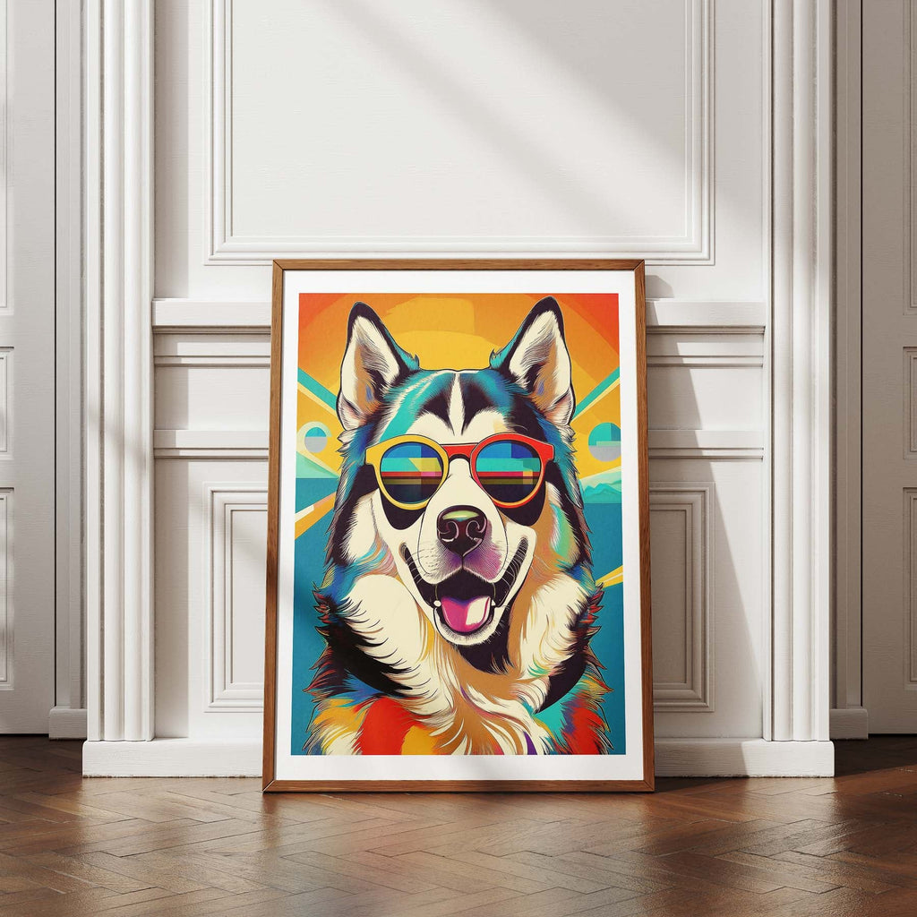 Alaskan Malamute In Colourful Sunnies 1 image 4