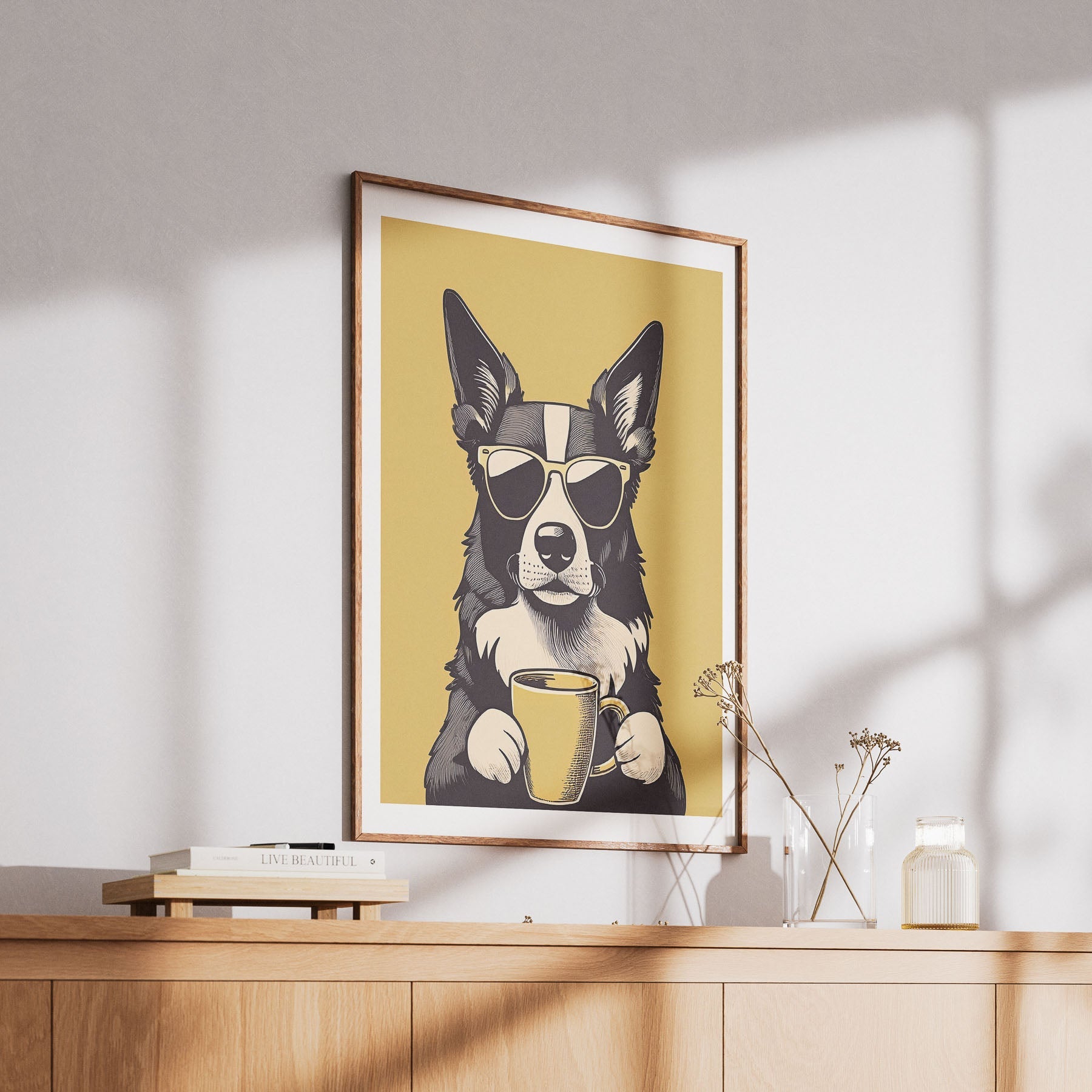 Border Collie Chillin Coffee Dog image 6