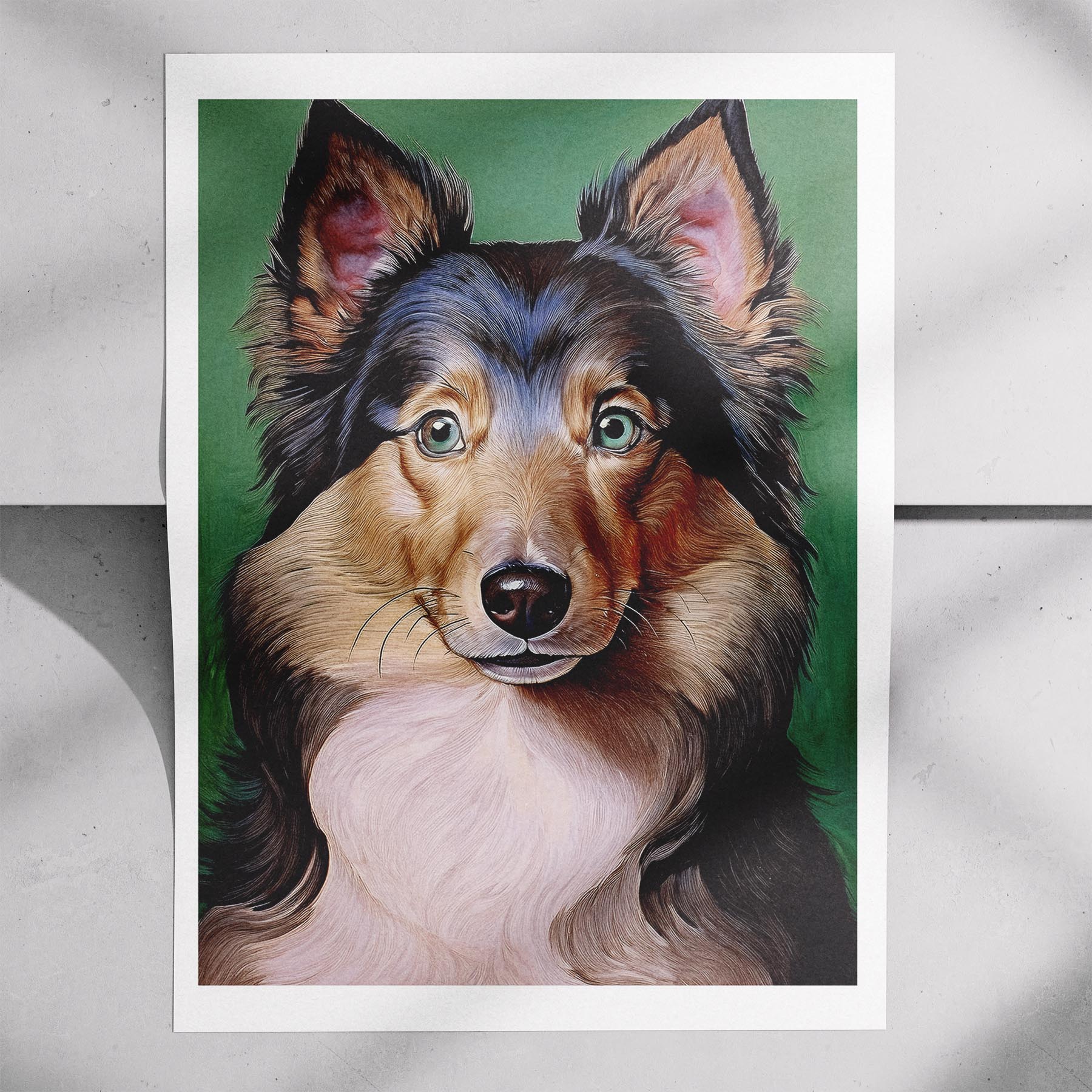 Shetland Sheepdog Green Painted Series image 7