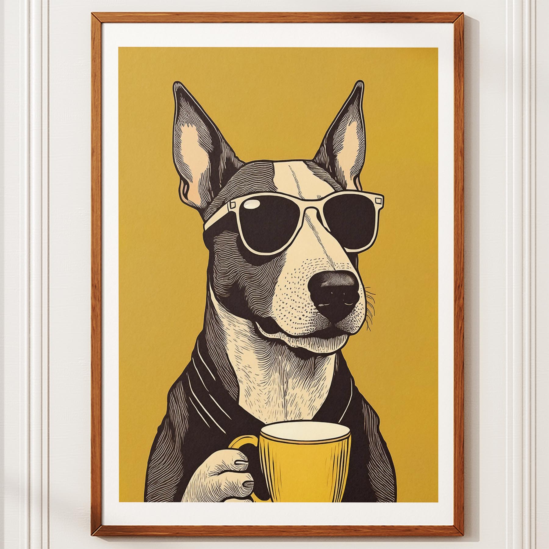 Bullterrier Chillin Coffee Dog image 11