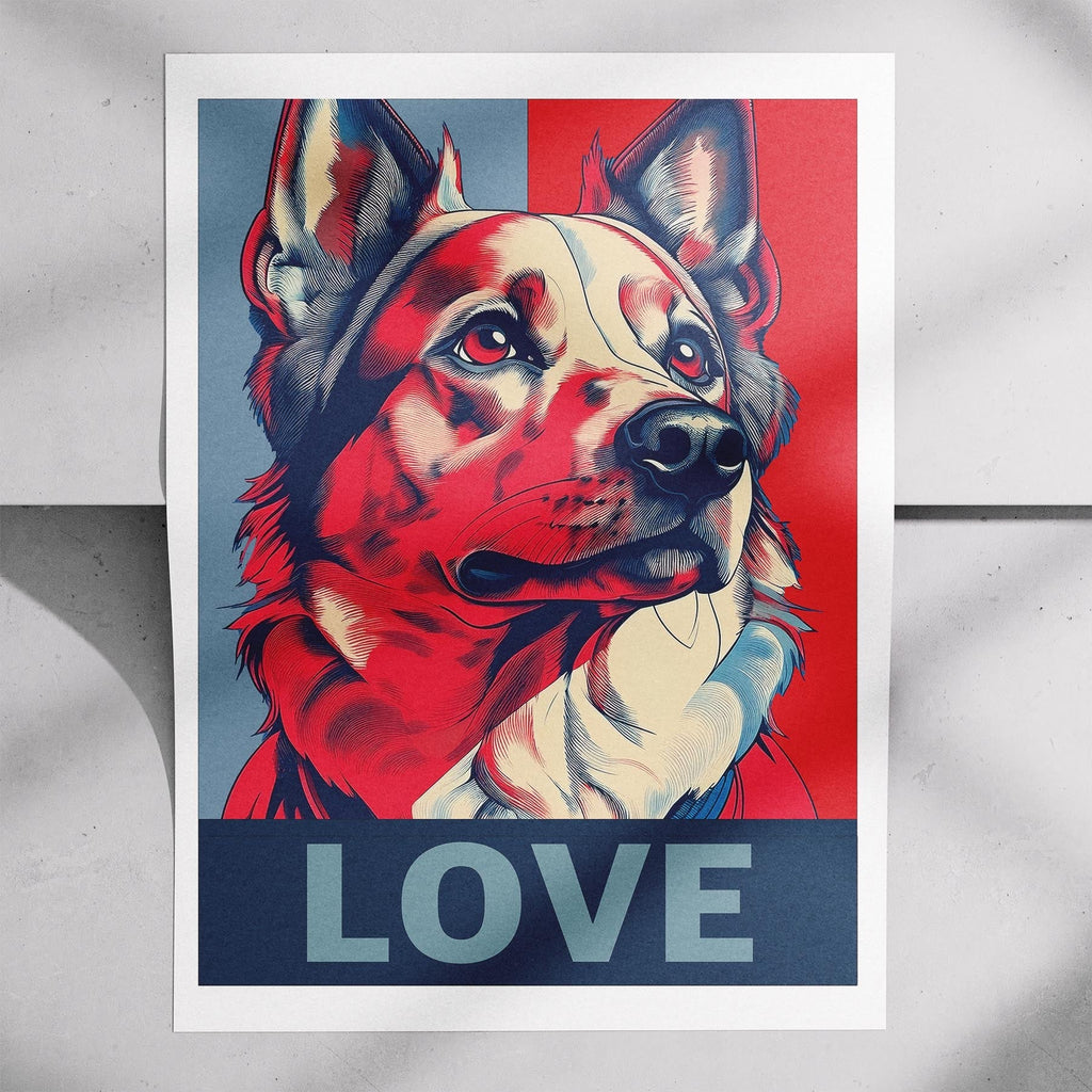 German Spitz LOVE Series Inspired by the Obama Poster image 7