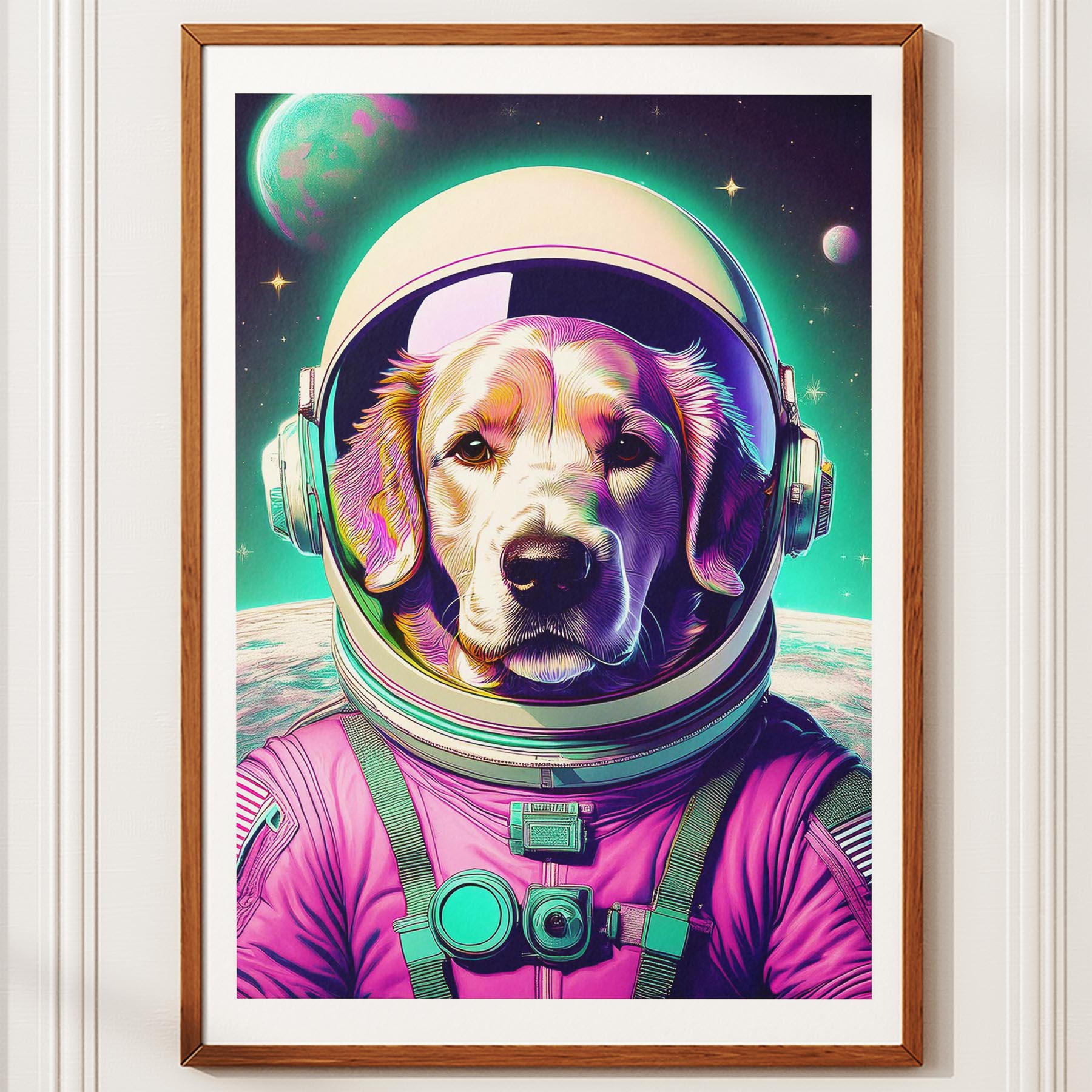 Curly Coated Retriever Space Dogs Series image 10