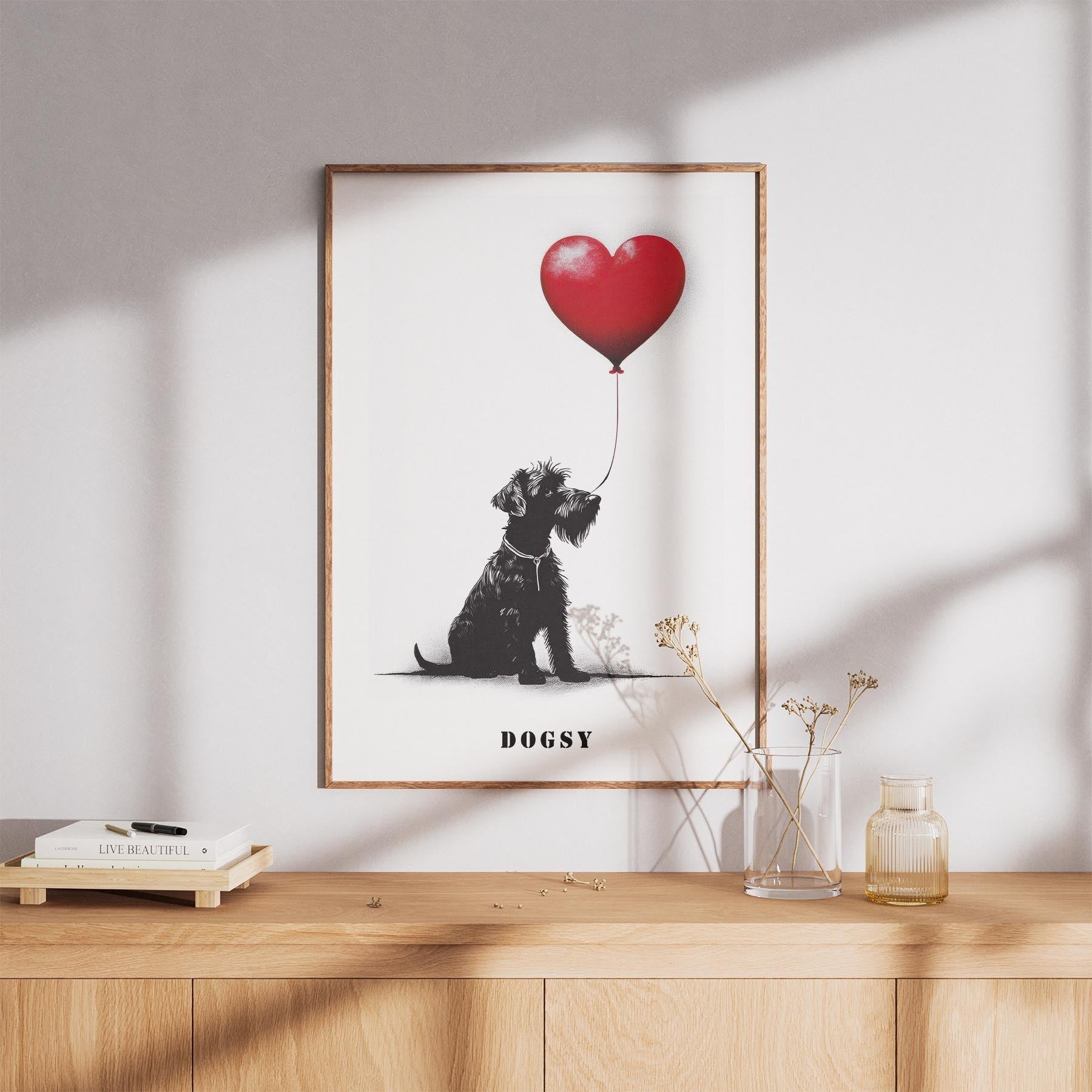 Irish Terrier DOGSY Series inspired by the Art of Banksy with text Dogsy image 8
