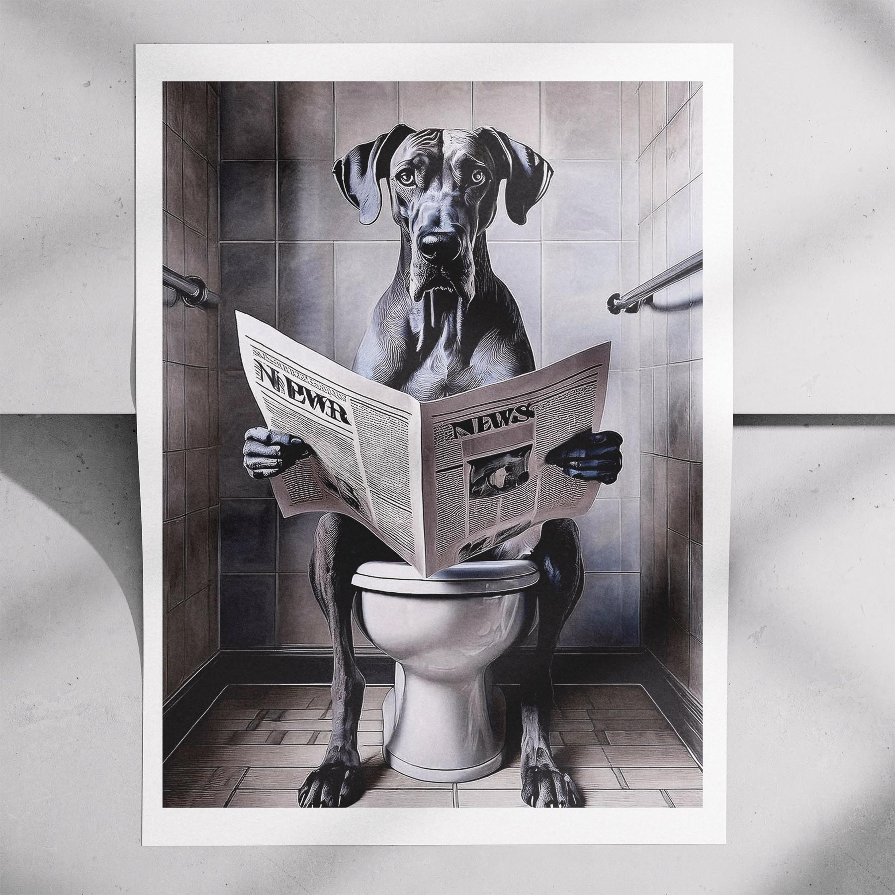 Great Dane Toilet Humour Dog Series 1 image 7