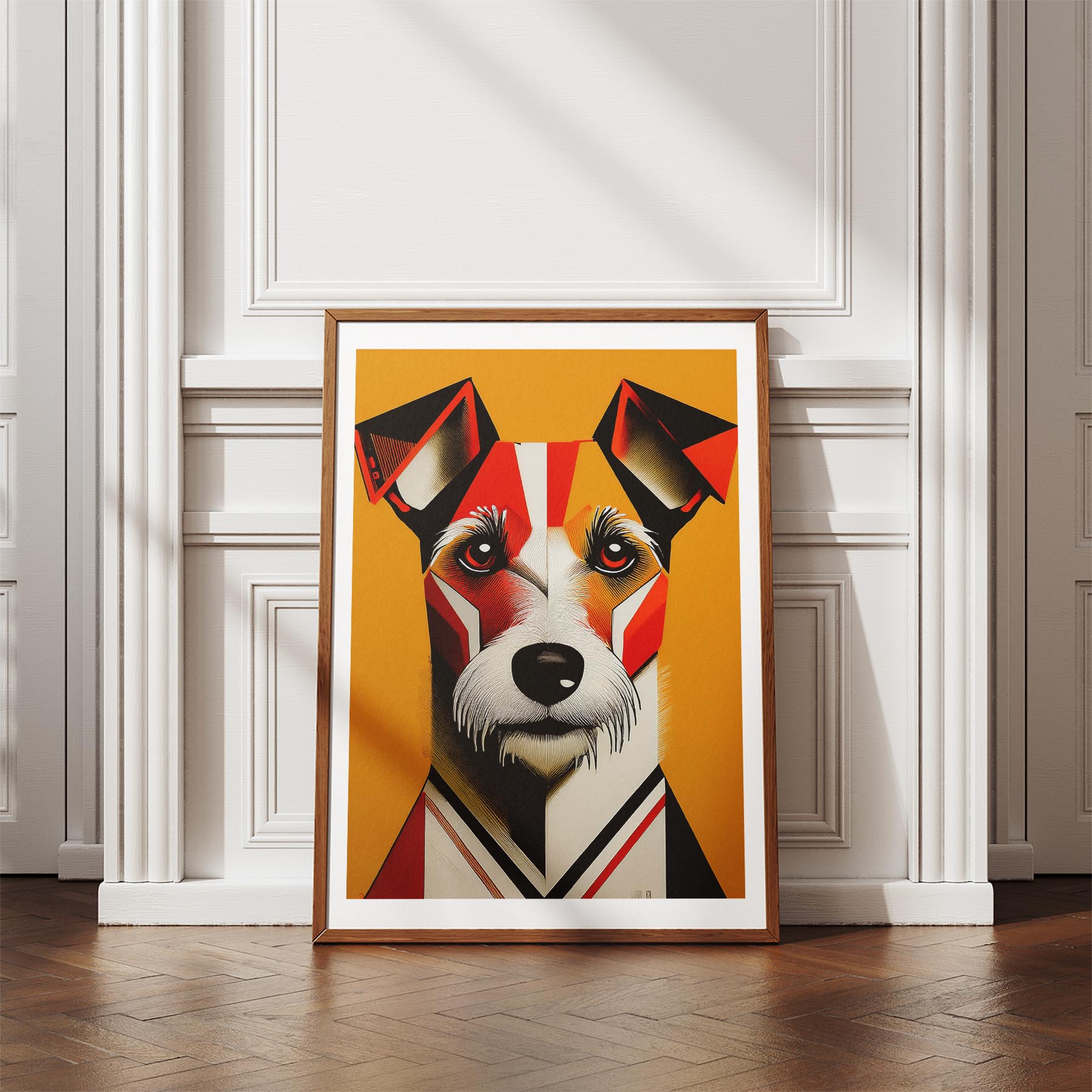 Fox Terrier Geometric Orange Series image 4