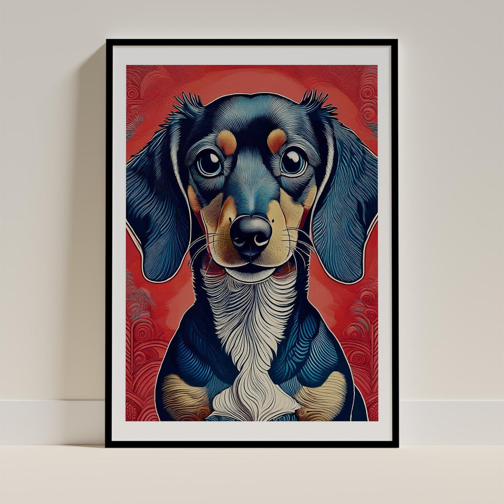 Dachshund Hokusai Japanese Inspired Dog Series 2 image 0