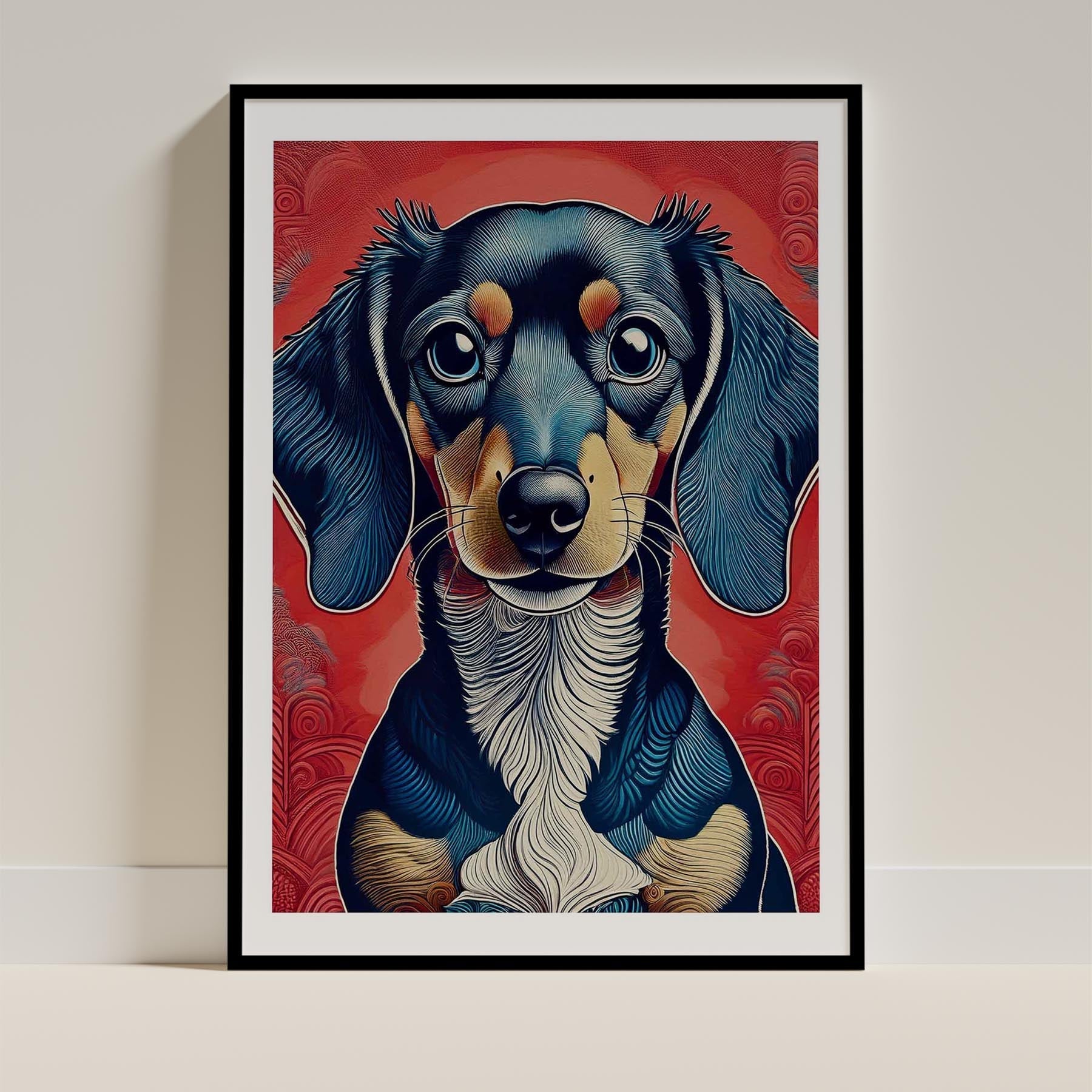 Dachshund Hokusai Japanese Inspired Dog Series 2 image 0
