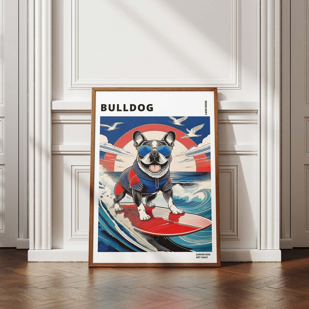 Bulldog Hokosai Surfer Dogs 1 image 4