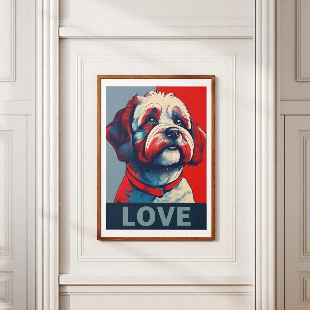 Bichon Frise LOVE Series Inspired by the Obama Poster image 3