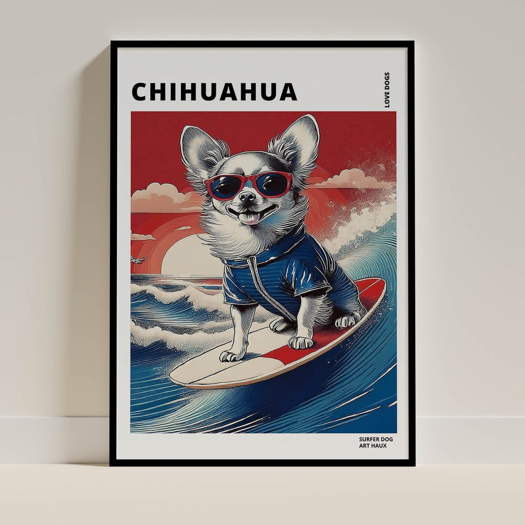 Chihuahua Hokosai Surfer Dogs 1 image 0