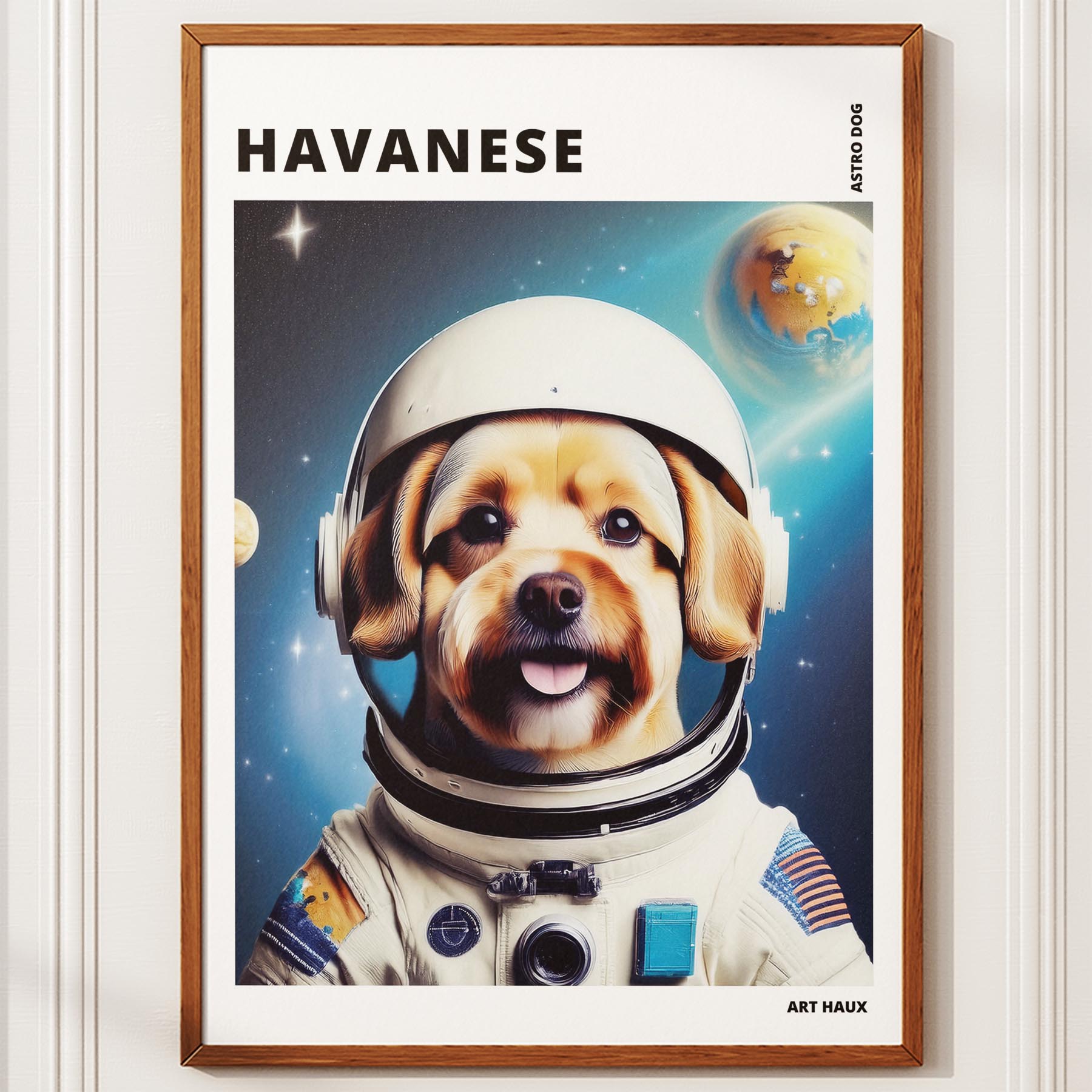 Havanese Astronaut Dog Series with Text Astro Dog image 10