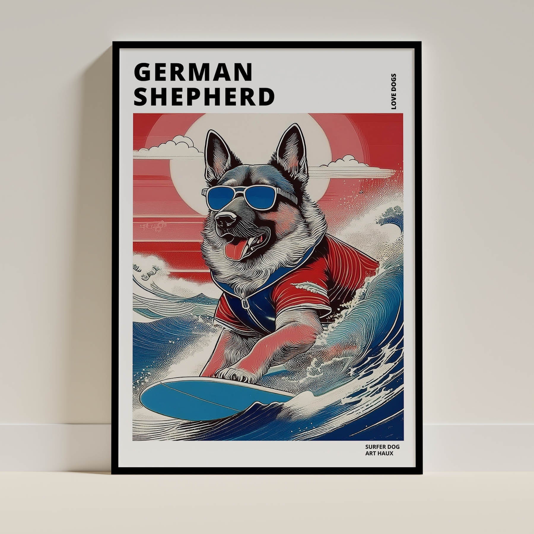 German Shepherd Dog Art Print Unframed Vol 2 | 7 Unique Designs | Wall Art Gift for Dog Lovers | Dogsy & Co