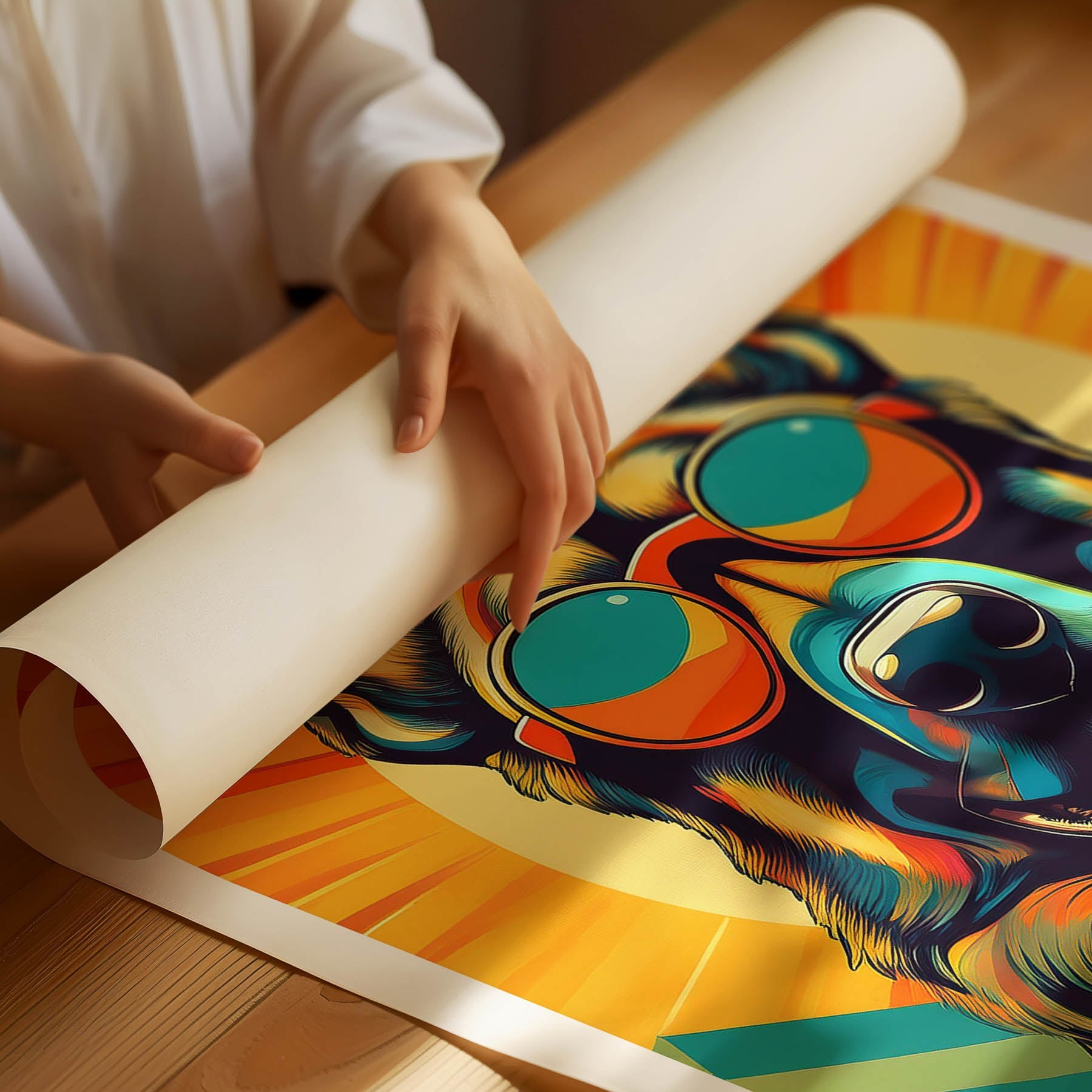 German Shepherd Dog In Colourful Sunnies 10 image 3