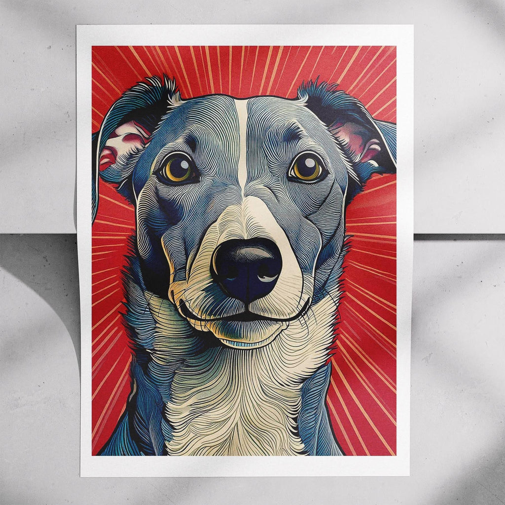 Whippet Hokusai Japanese Inspired Dog Series image 7