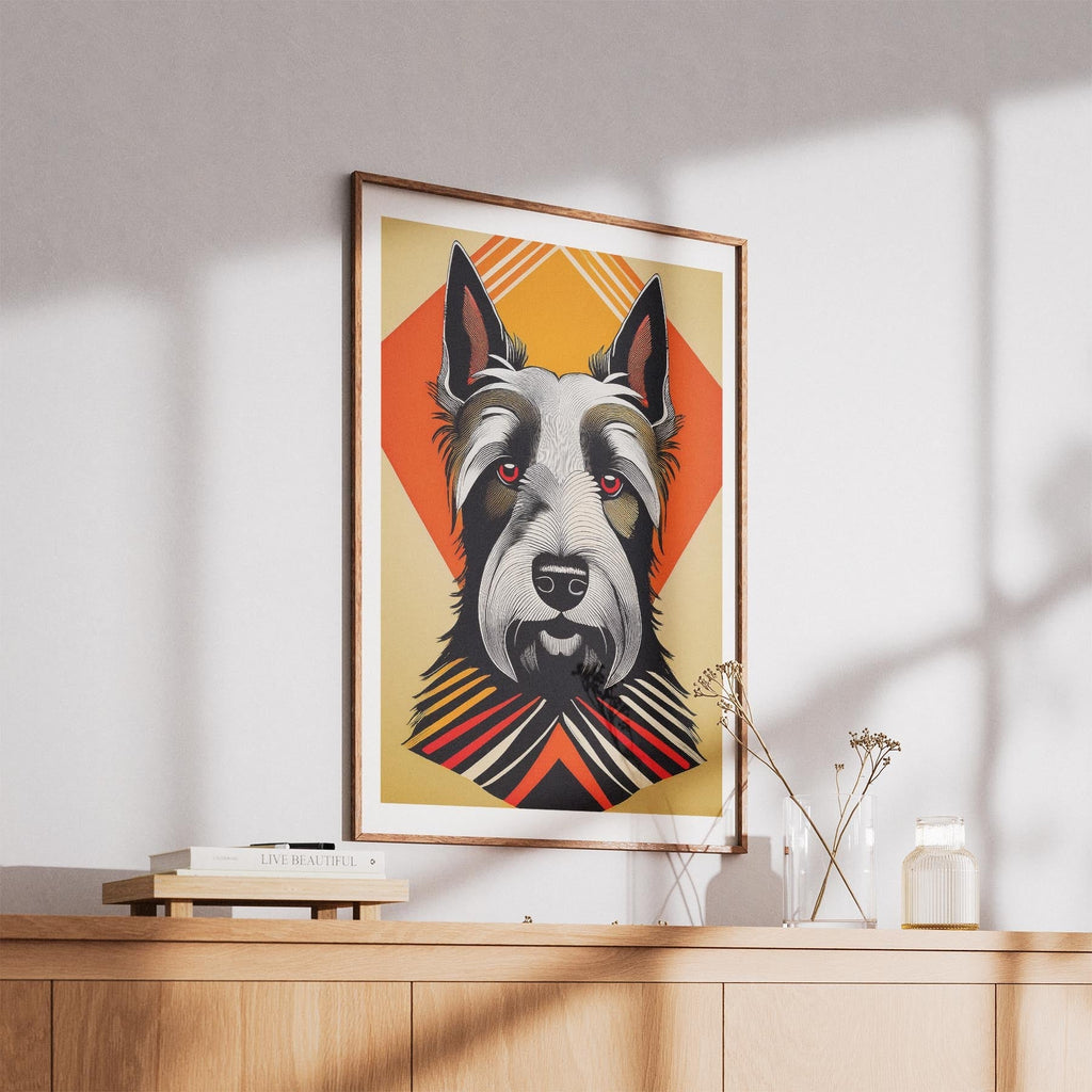 Scottish Terrier Geometric Orange Series image 5