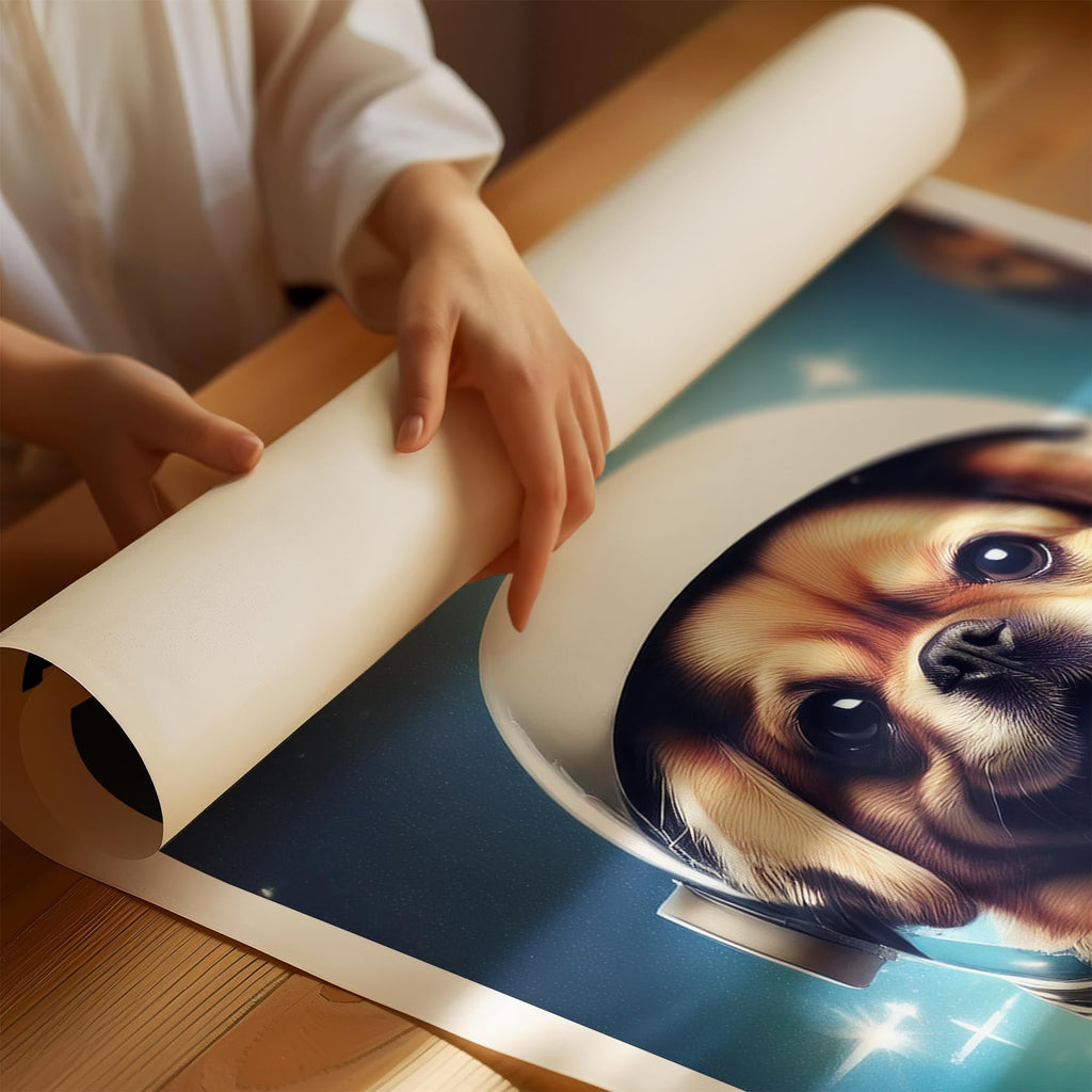 Pekingese Astronaut Dog Series with Text Astro Dog image 1