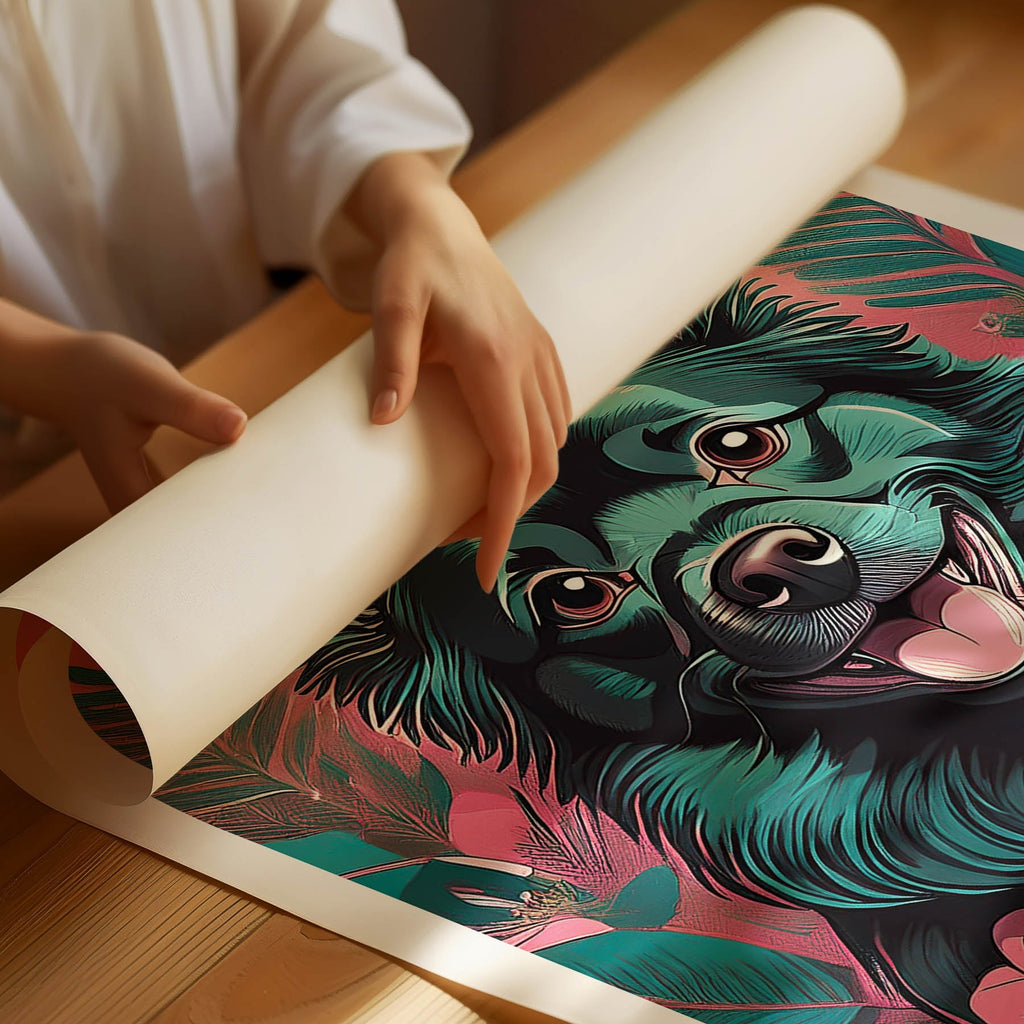 German Spitz Flowery Dog image 1