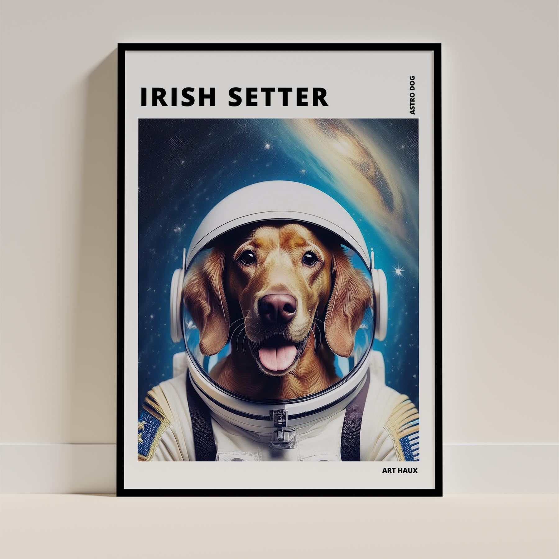 Irish Setter Astronaut Dog Series with Text Astro Dog image 11