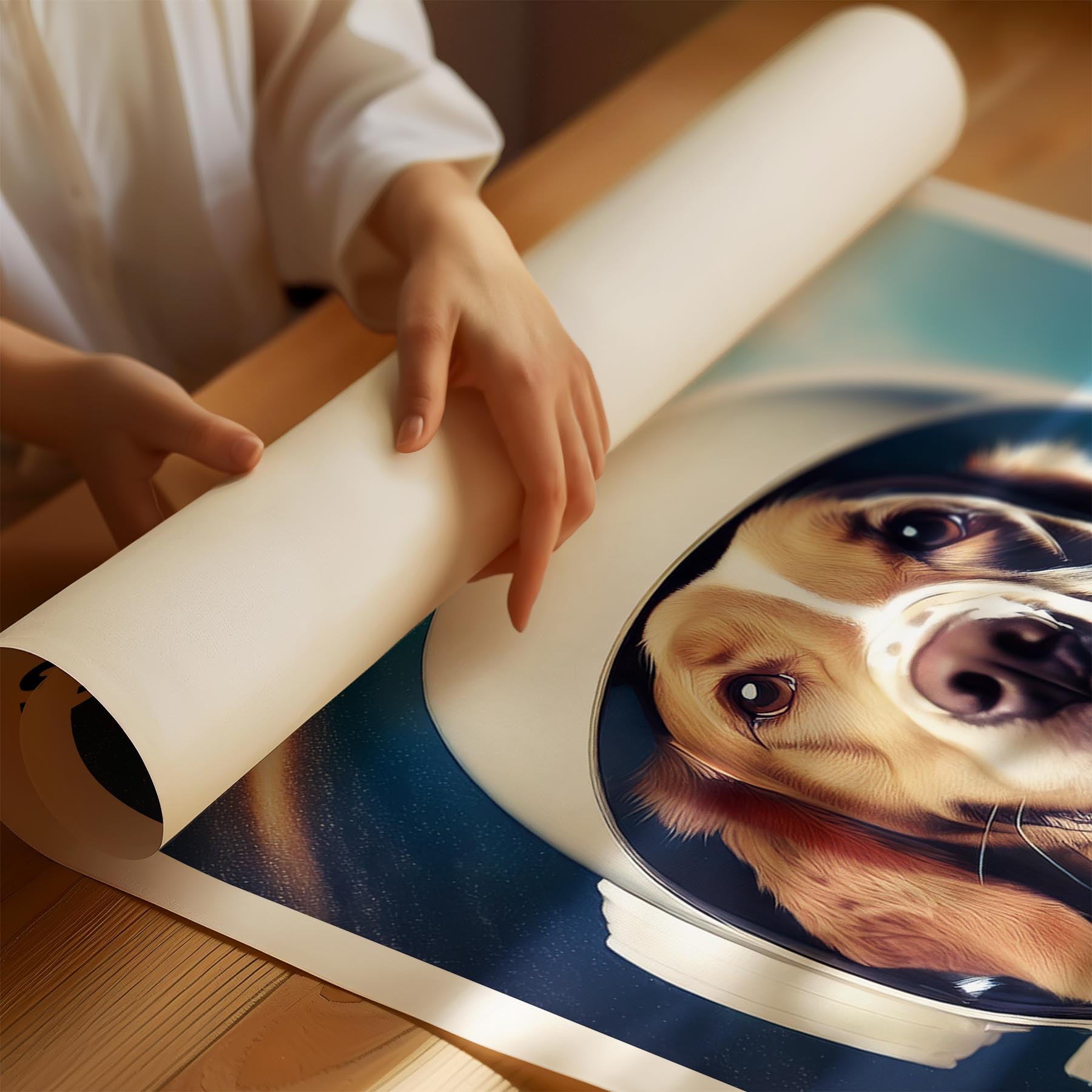 English Setter Astronaut Dog Series with Text Astro Dog image 1