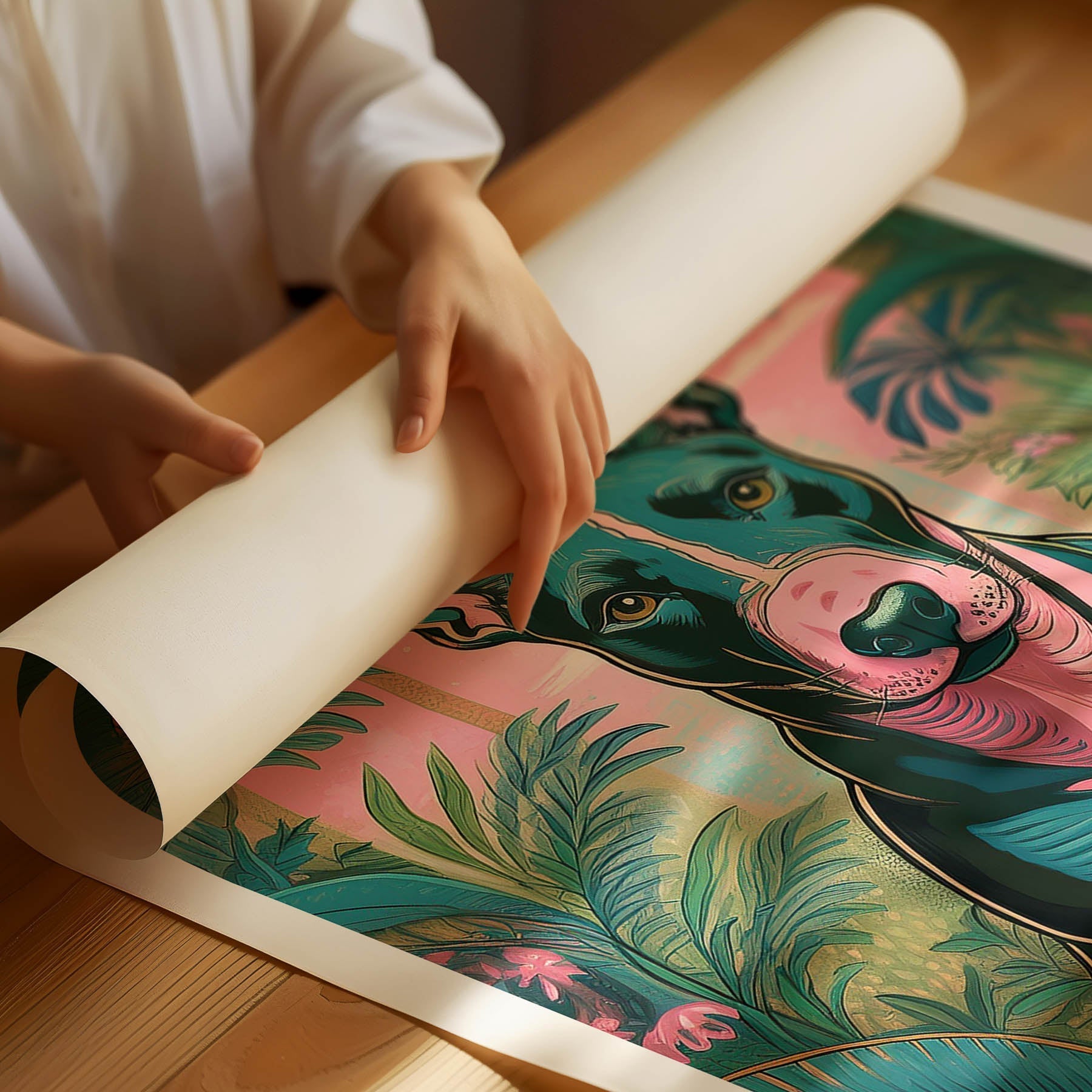 Bull Terrier Flowery Dog image 10