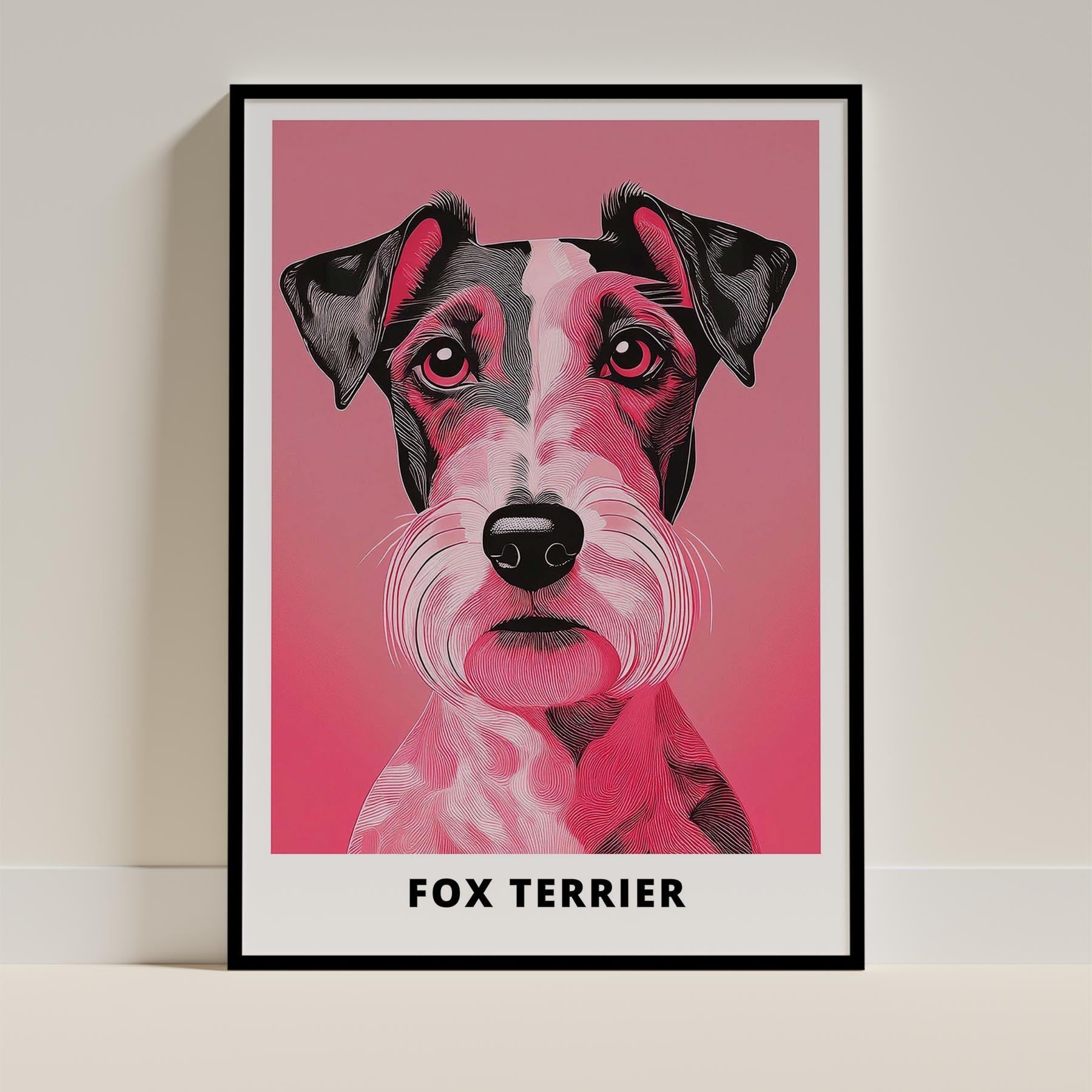 Fox Terrier Pink and Black Dog Series 1 image 0