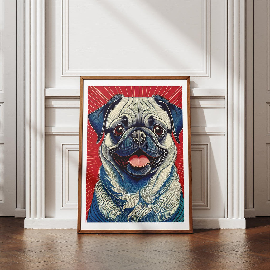 Pug Hokusai Japanese Inspired Dog Series image 4